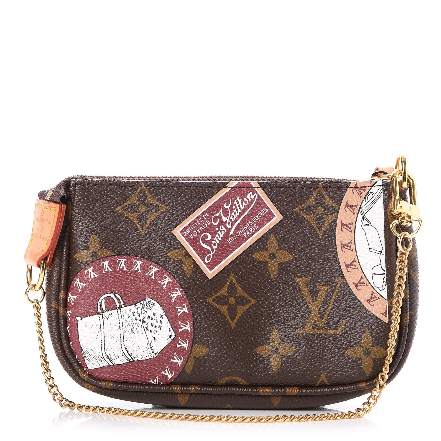 LOUIS VUITTON Monogram Patch Mini Pochette Accessories 258713