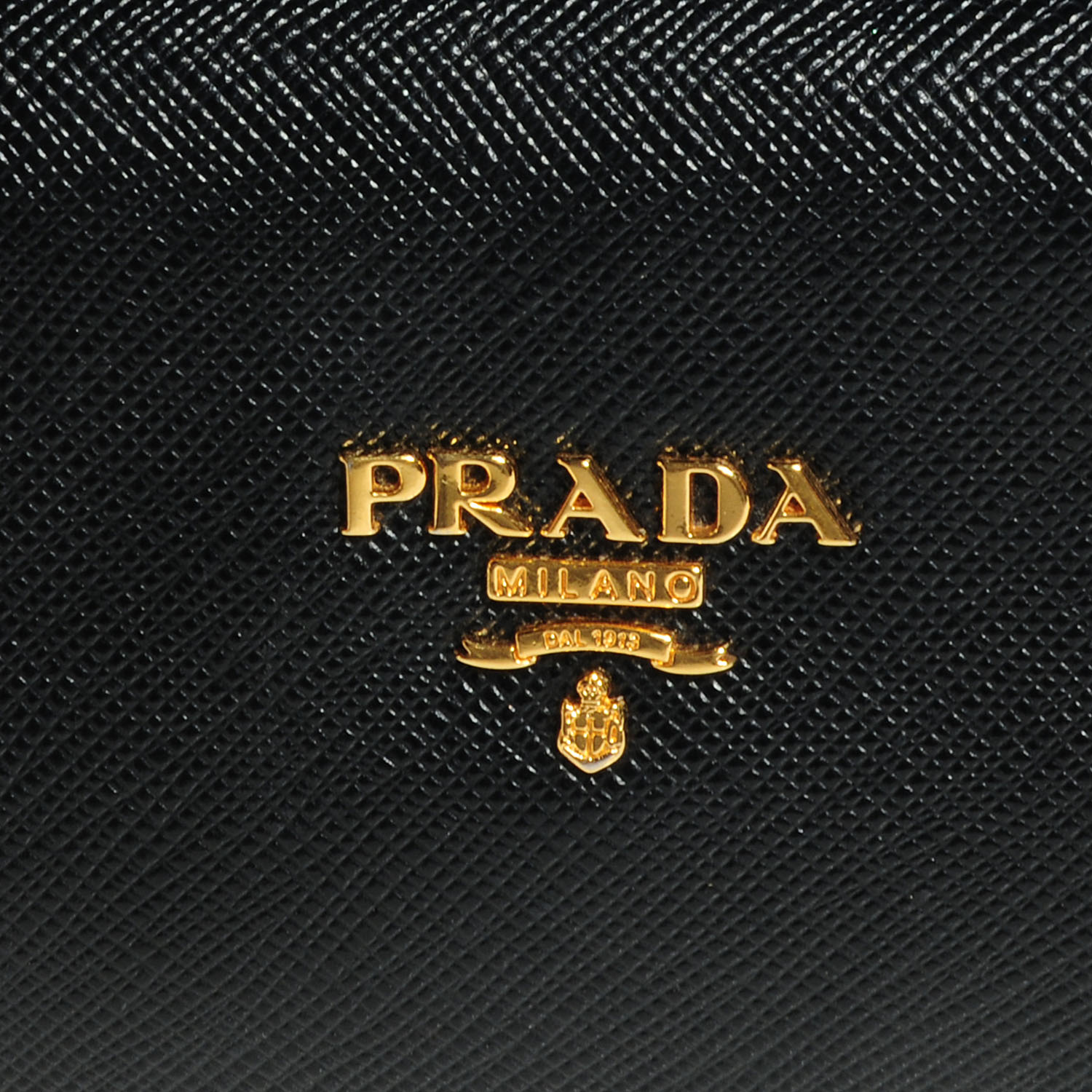 PRADA Saffiano East-West Frame Clutch Nero Black 67593