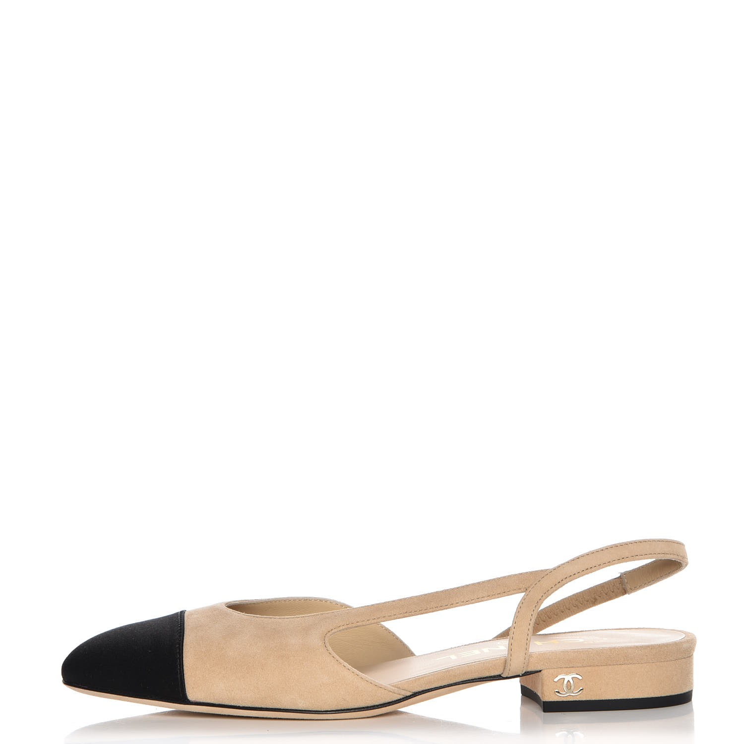 chanel slingback suede