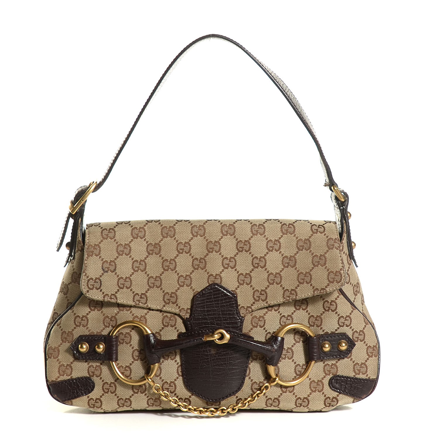 gucci horsebit chain shoulder bag