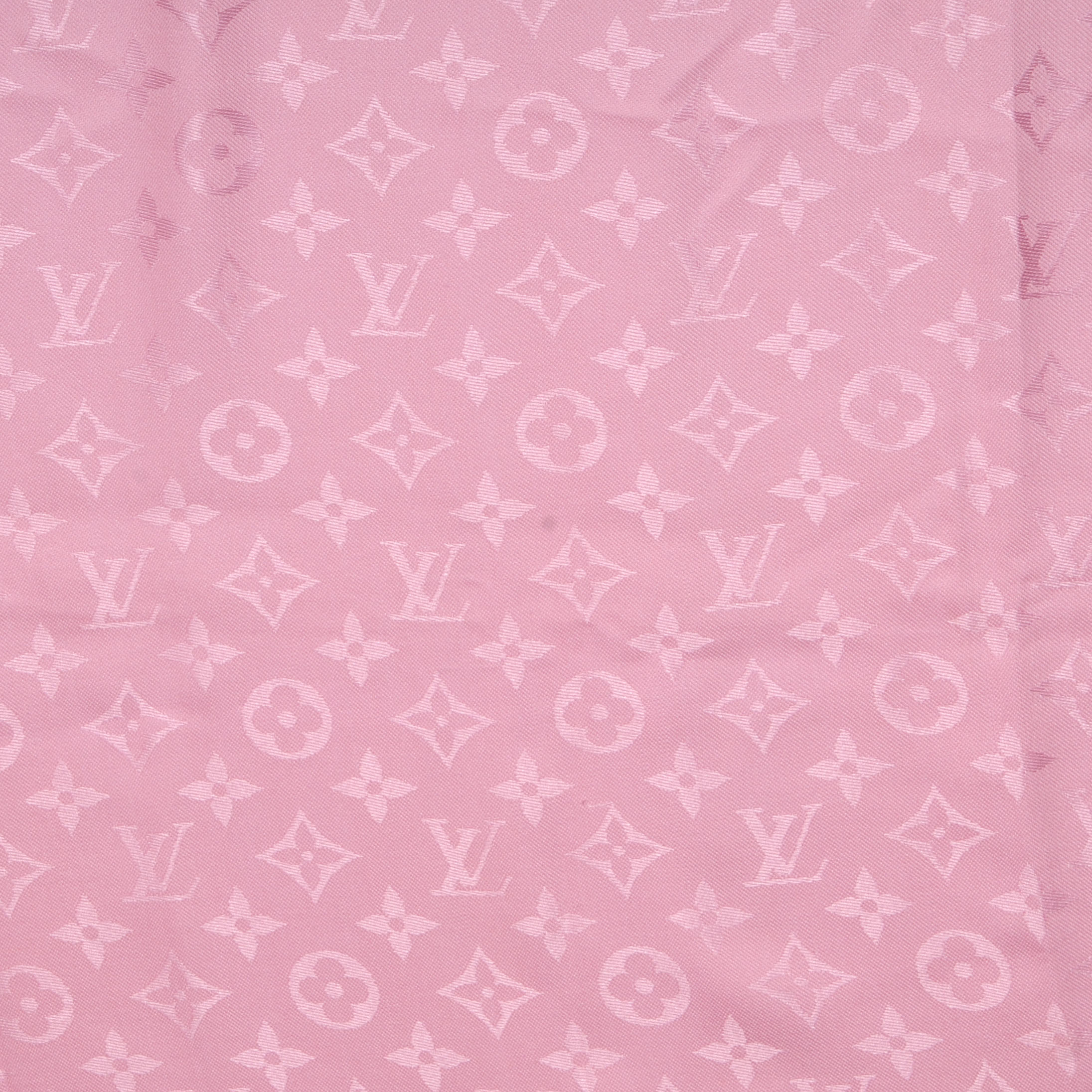 LOUIS VUITTON Wool Silk Monogram Shawl Rose Petale 59829