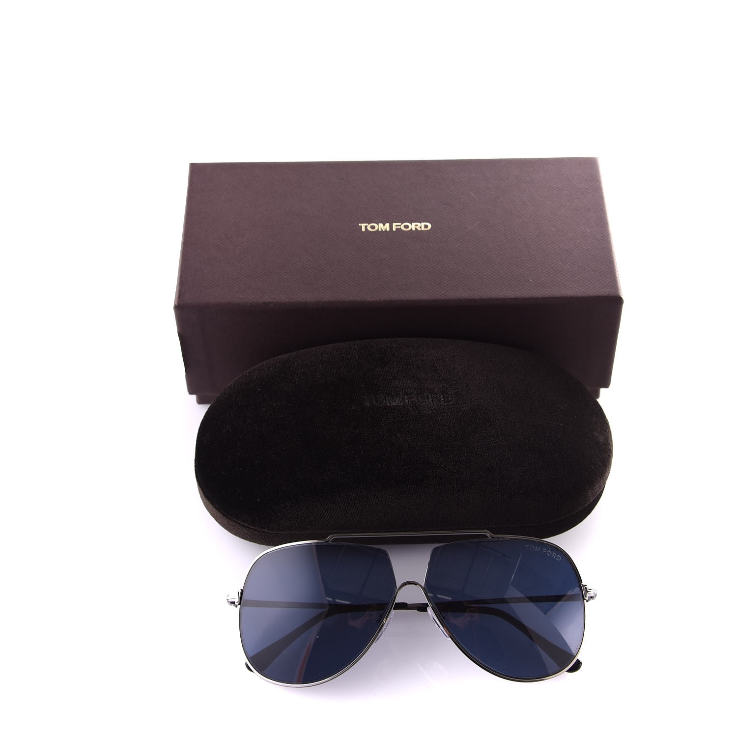 Tom Ford Chase Sunglasses Tf586 Blue Silver