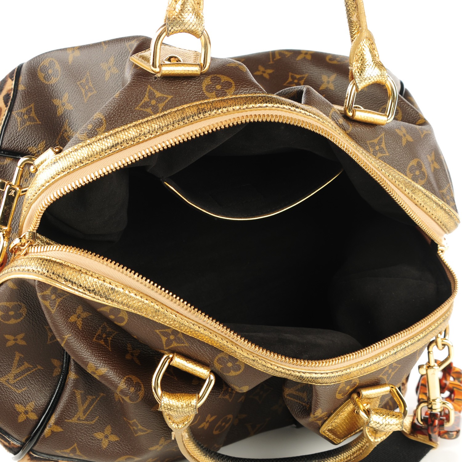 LOUIS VUITTON Monogram Leopard Stephen Bag 121528