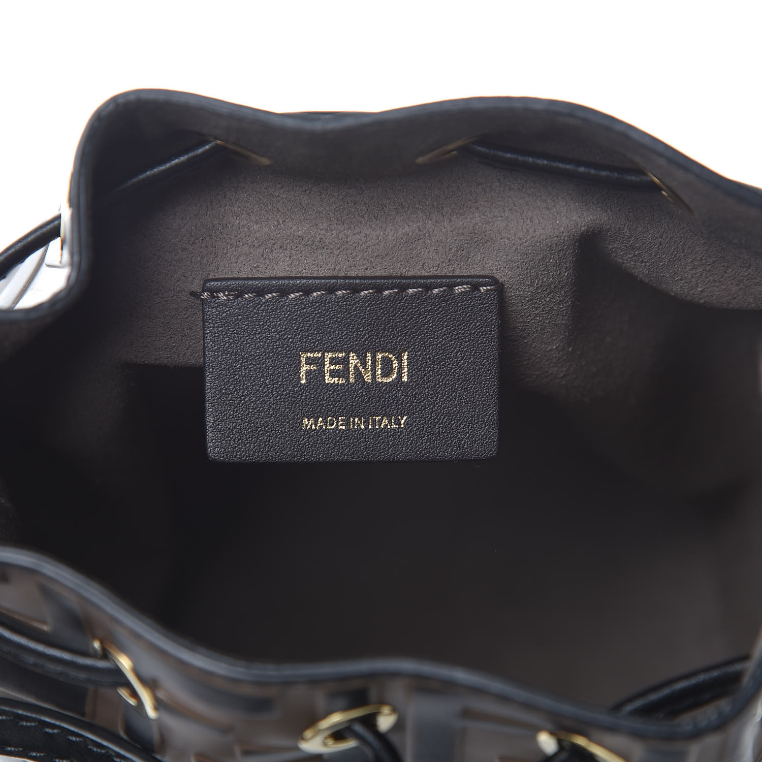 fendi mon tresor mini bucket bag black