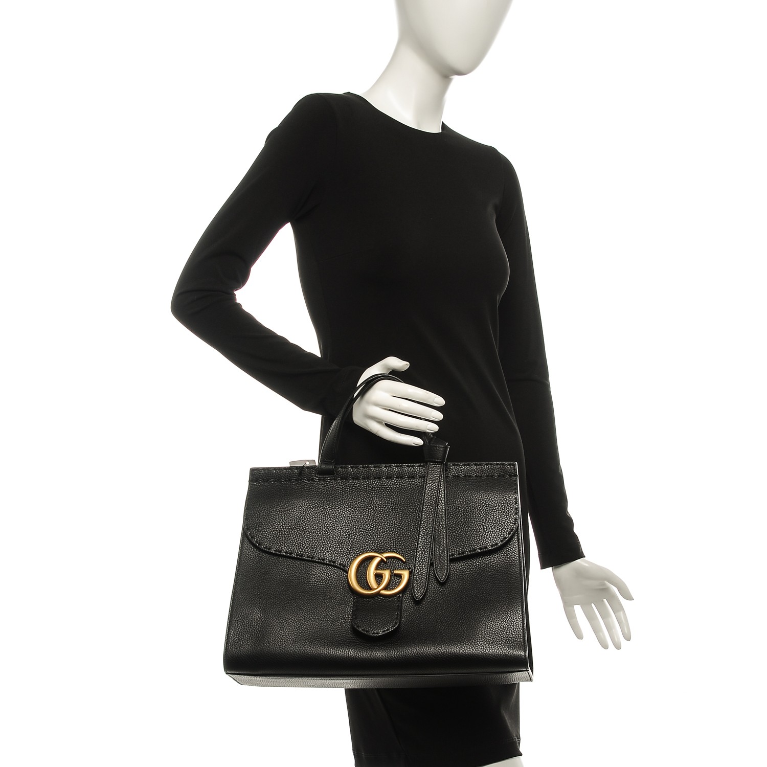 gucci marmont top handle black