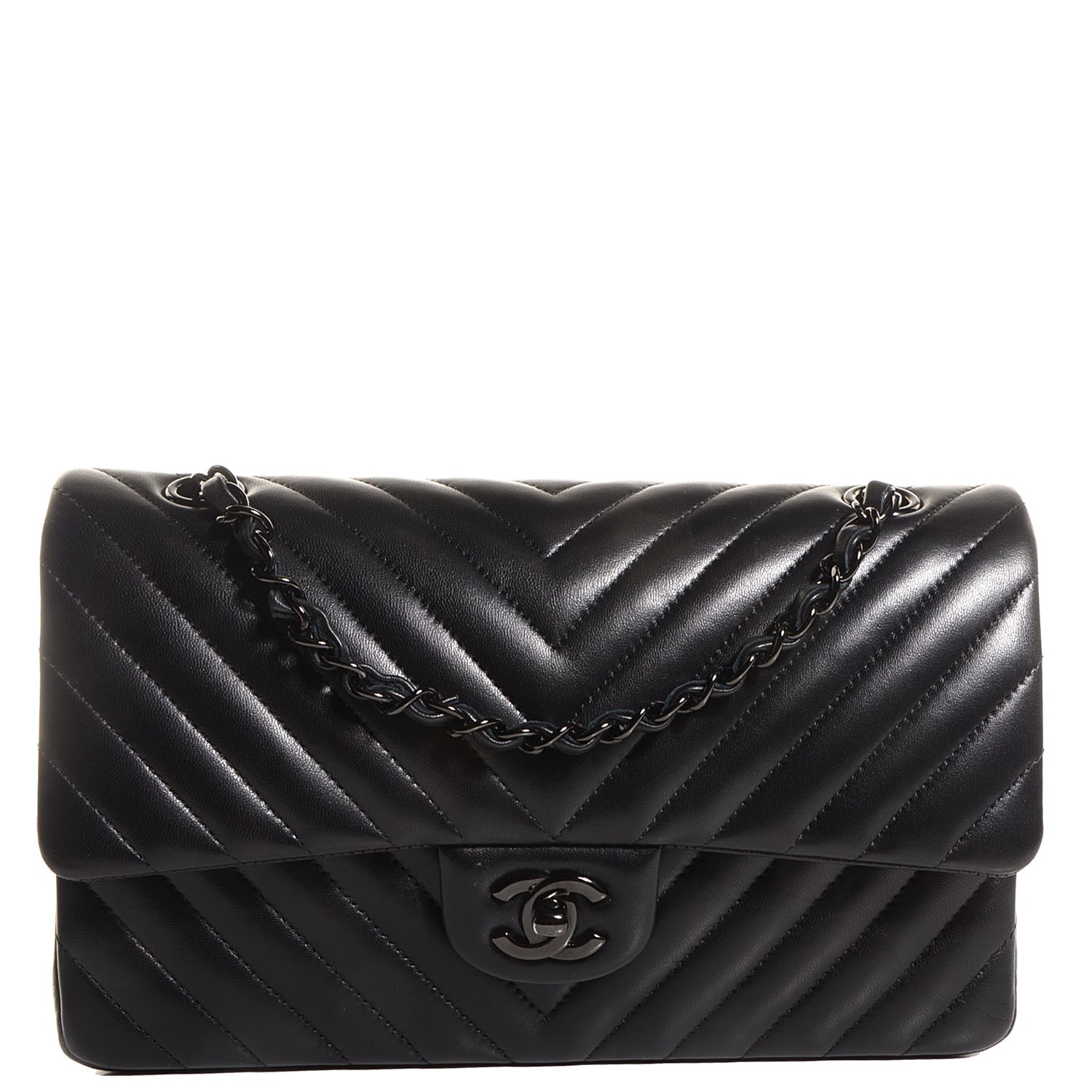 chanel black chevron bag