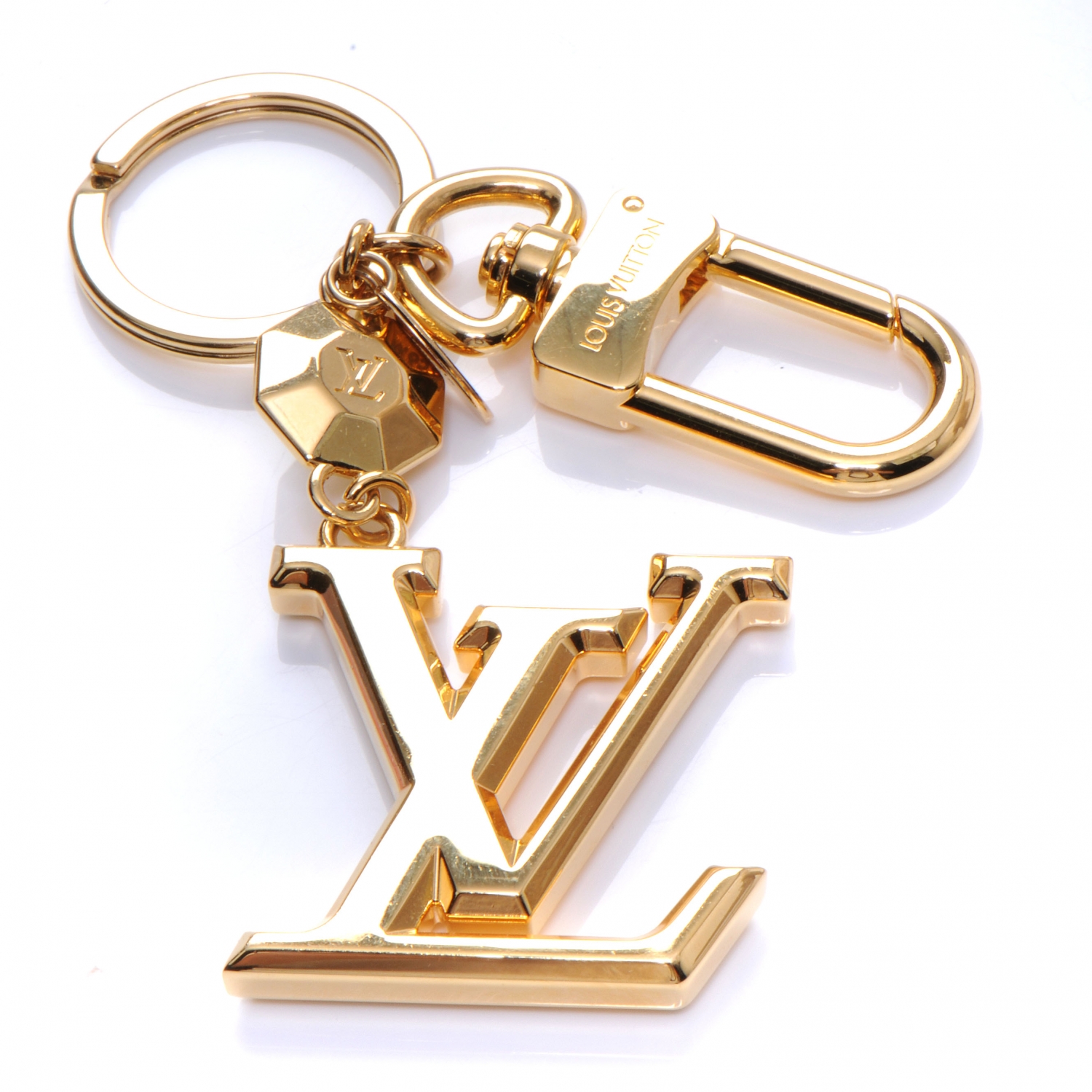 LOUIS VUITTON LV Facettes Key Holder Gold 48924