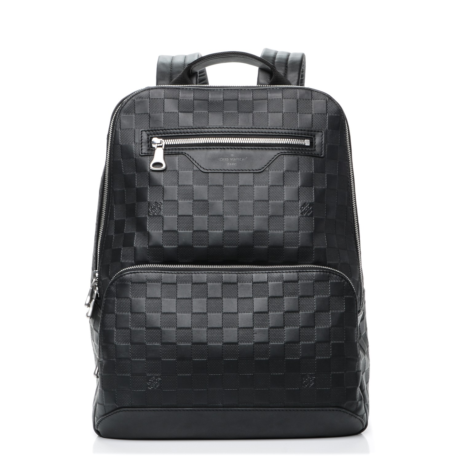 louis vuitton black checkered backpack