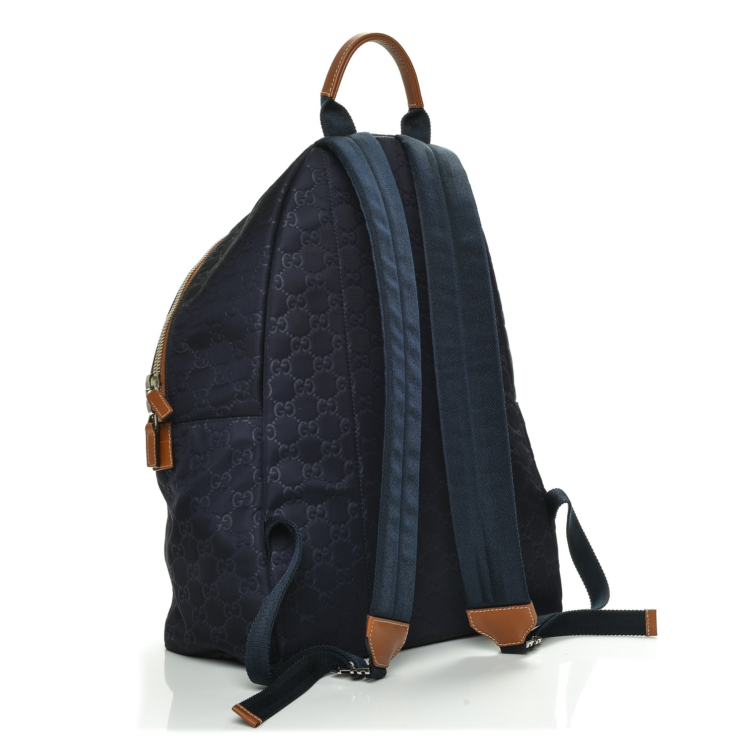GUCCI Nylon Medium Backpack Blue 196312