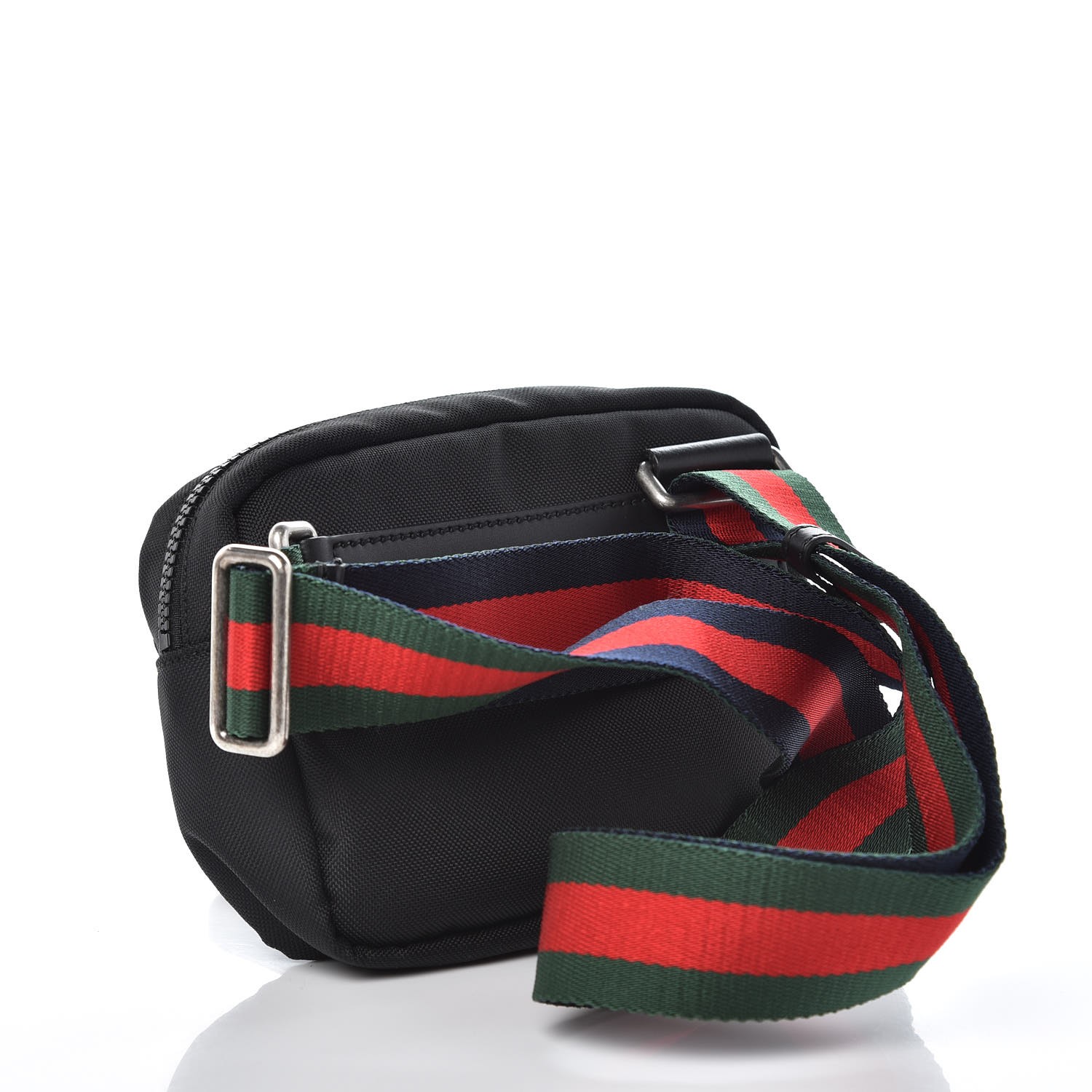 Gucci Canvas Embroidered Tiger Messenger Bag Black 341439 