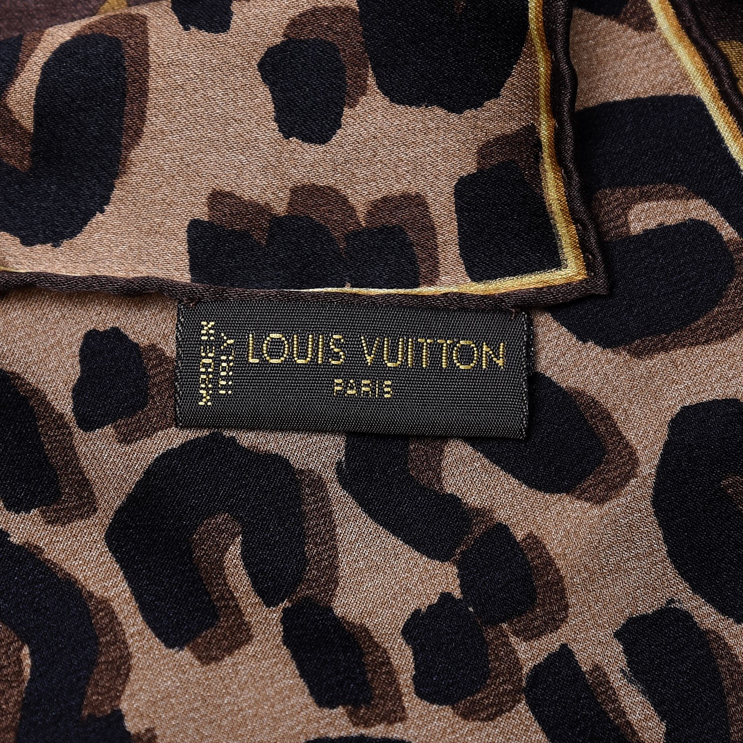 LOUIS VUITTON Silk Leopard Monogram Square Scarf 330892