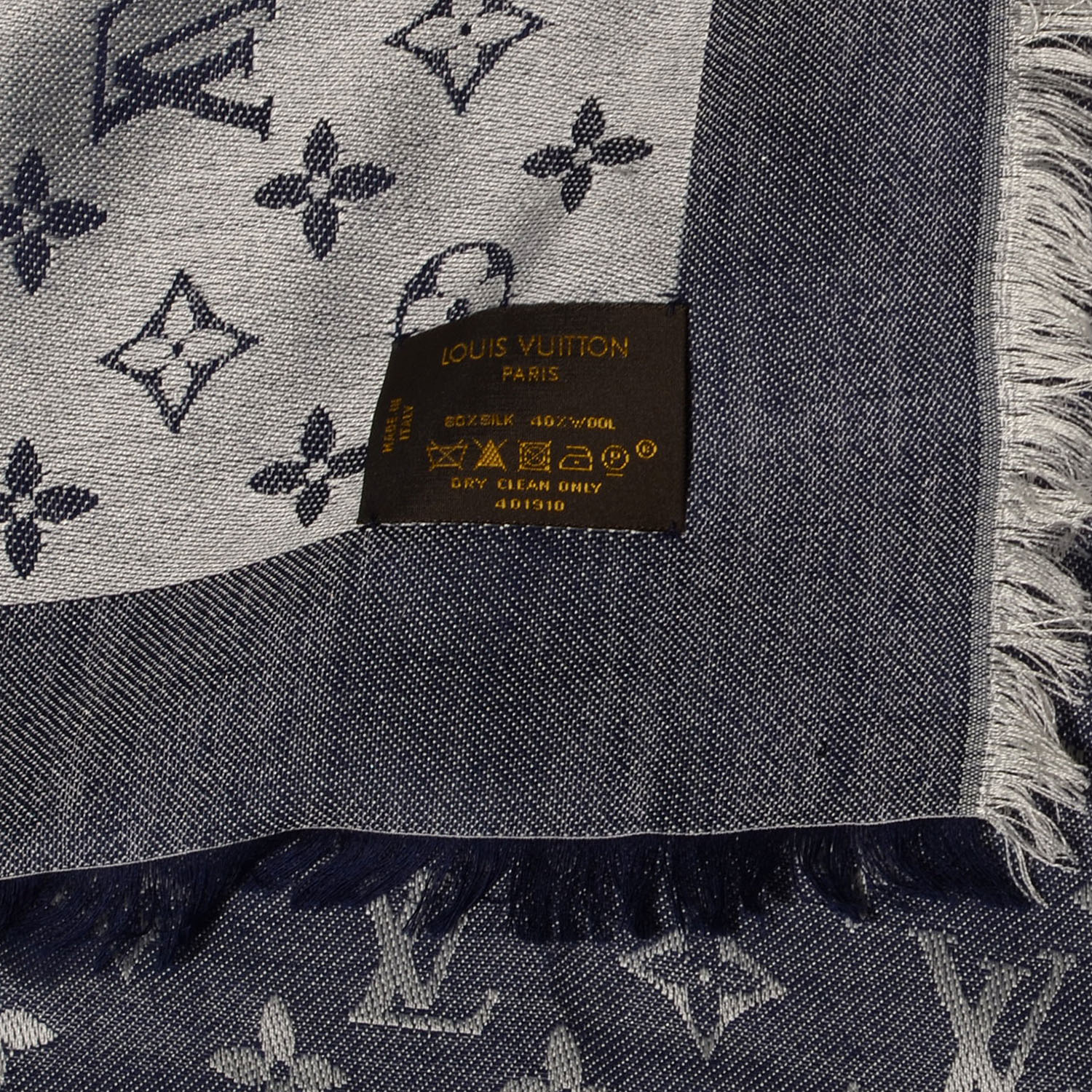 louis vuitton monogram denim shawl