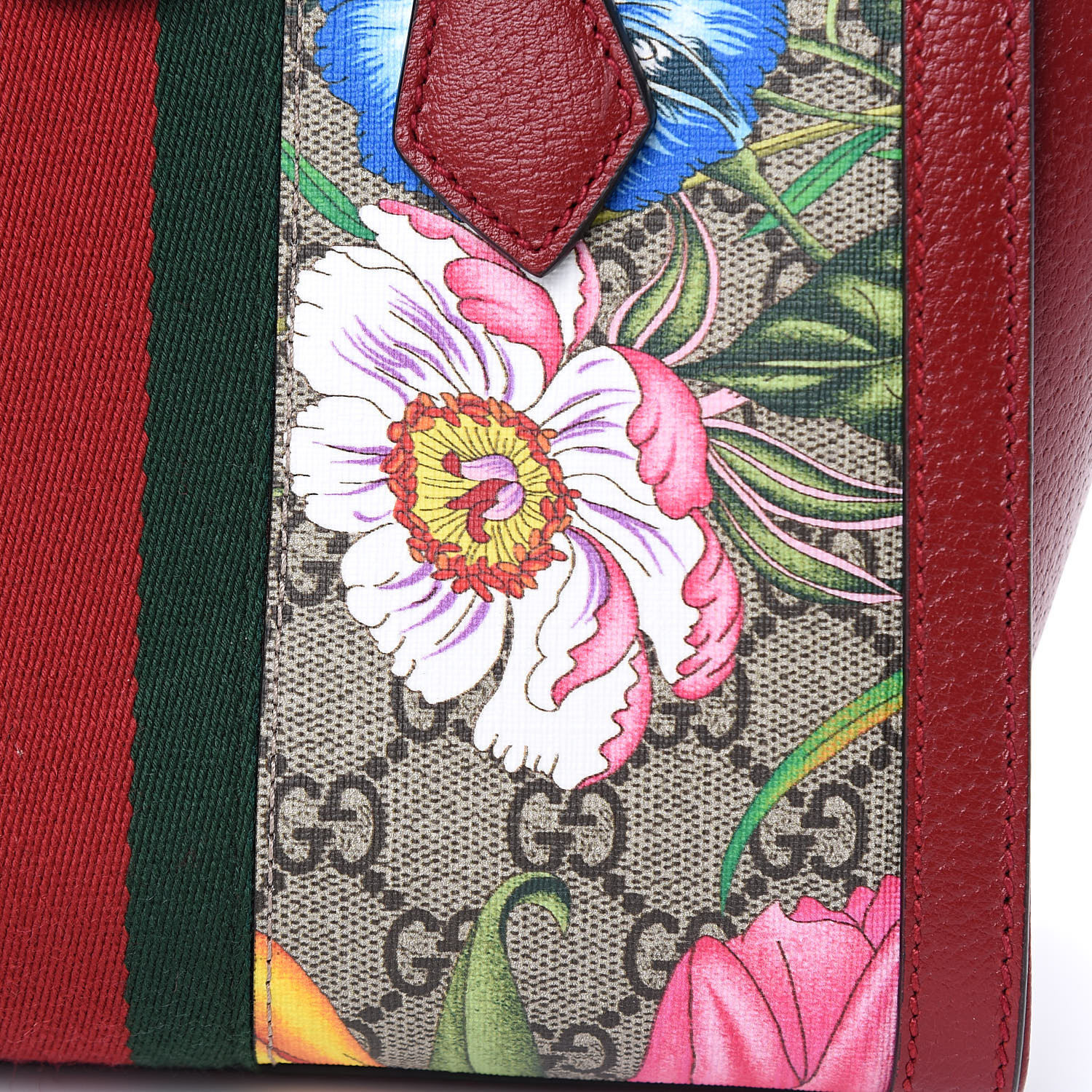 ophidia floral gg supreme canvas pouch