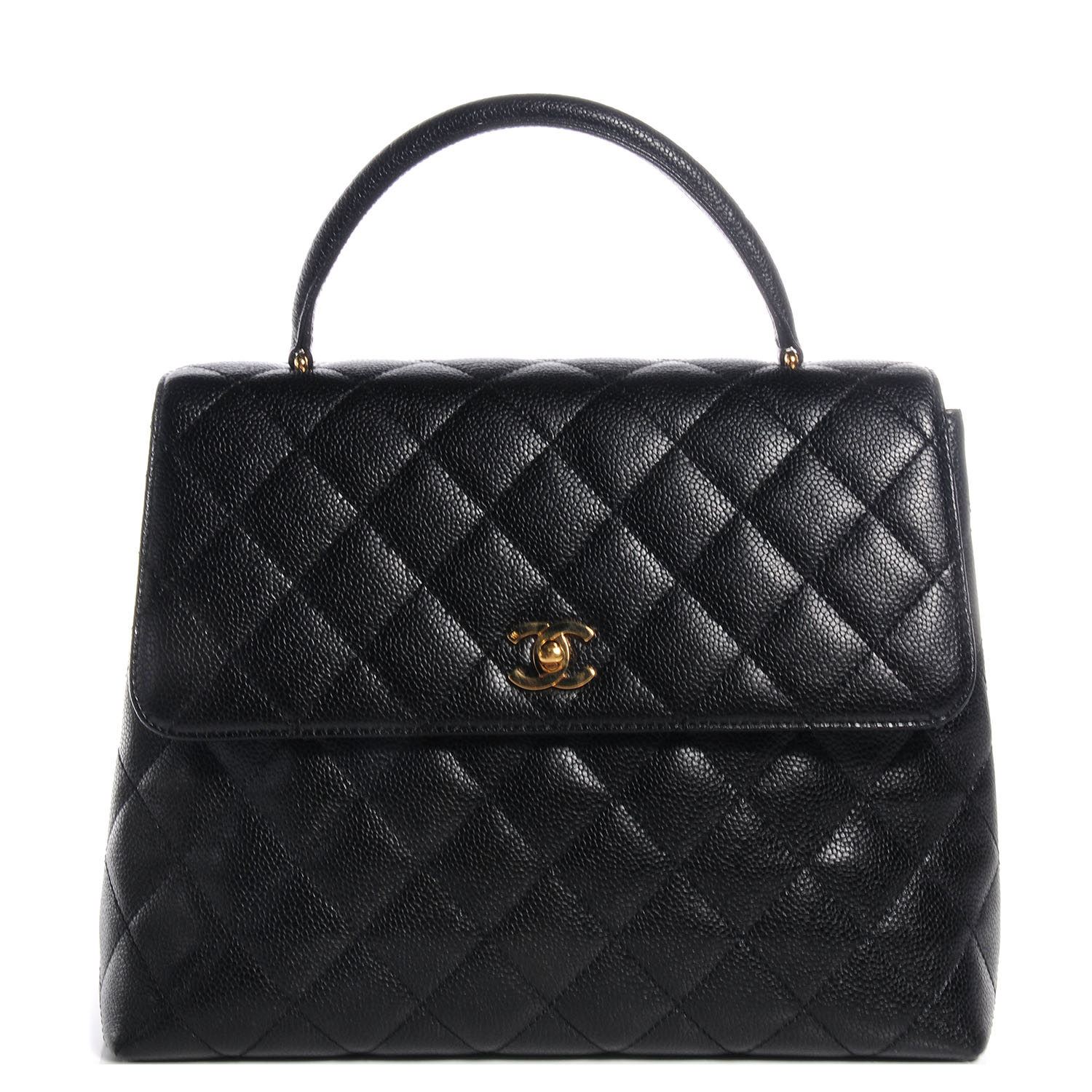 CHANEL Caviar Kelly Jumbo Flap Bag Black 70300