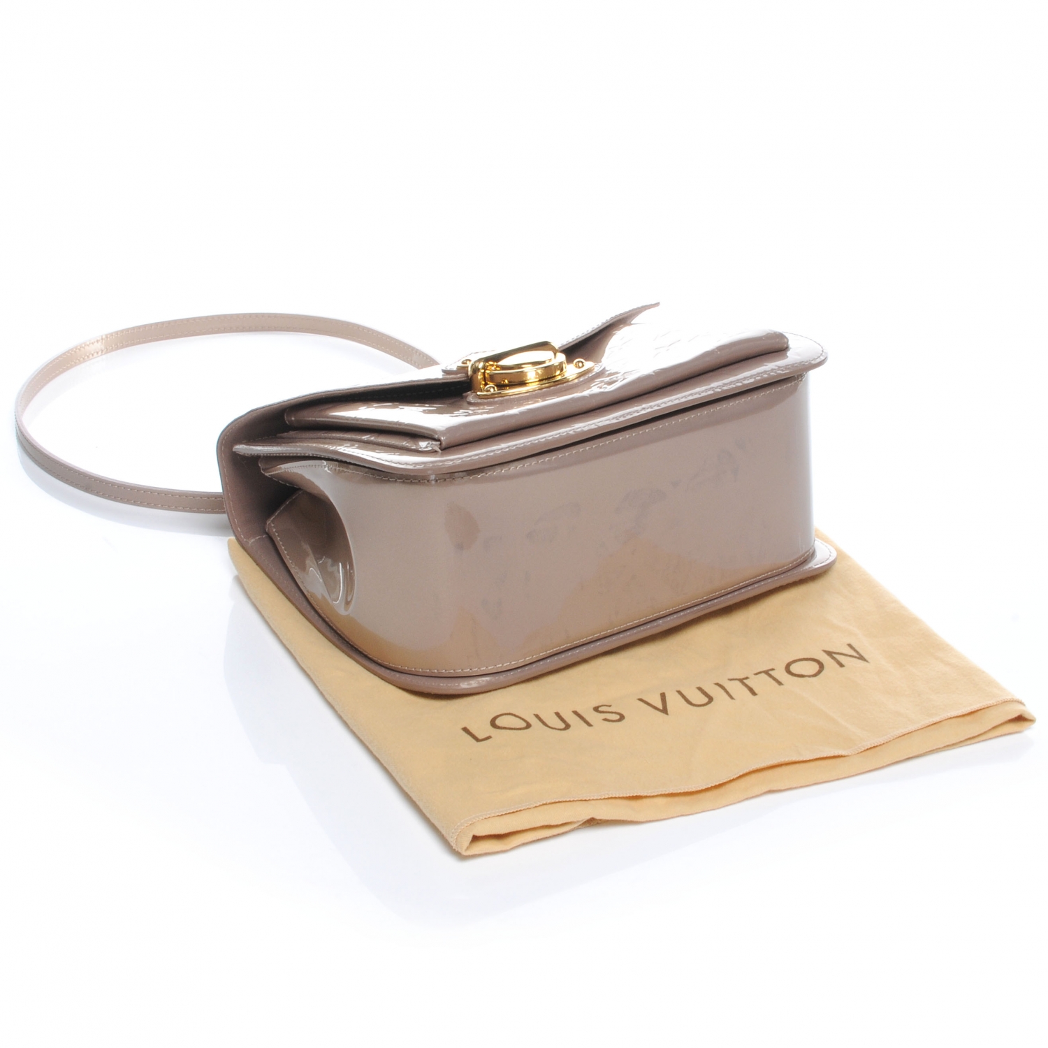 Authentic LOUIS VUITTON Vernis Patent Leather Eldridge Zip 