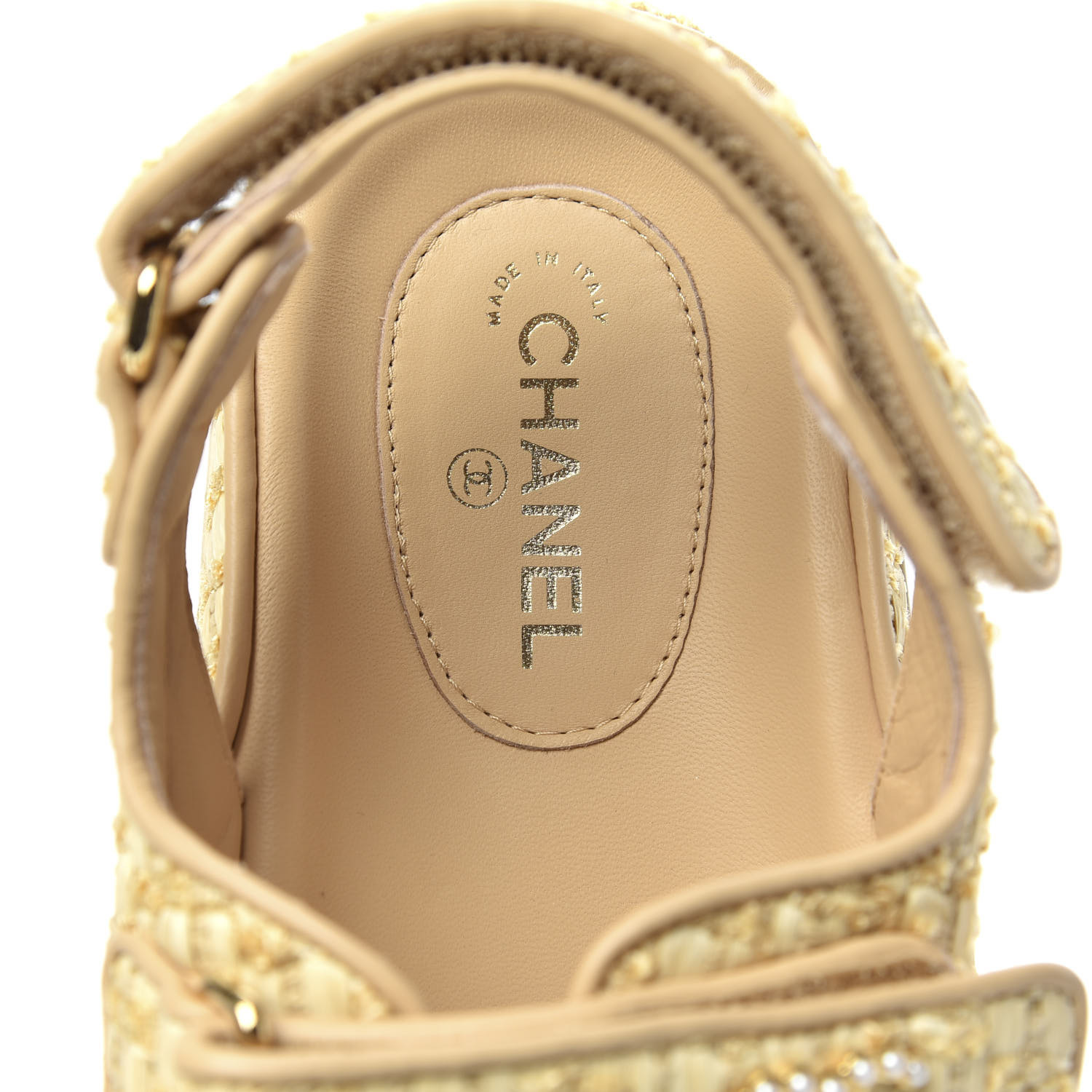 chanel fabric dad sandals