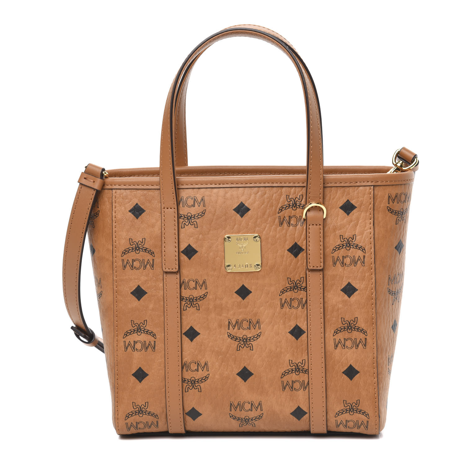 Mcm toni shopper 2025 in visetos mini