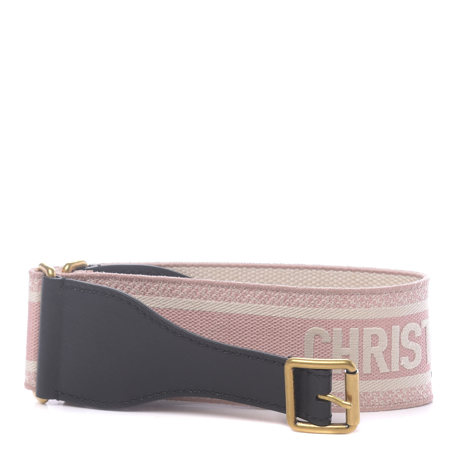 CHRISTIAN DIOR Canvas Embroidered 65mm Belt 75 Pink 650676 | FASHIONPHILE