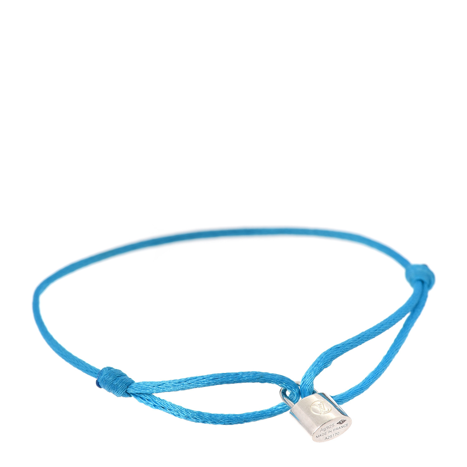 Louis Vuitton UNICEF X Virgil Abloh Lockit Bracelet Cord and Sterling Silver  Blue 1771411