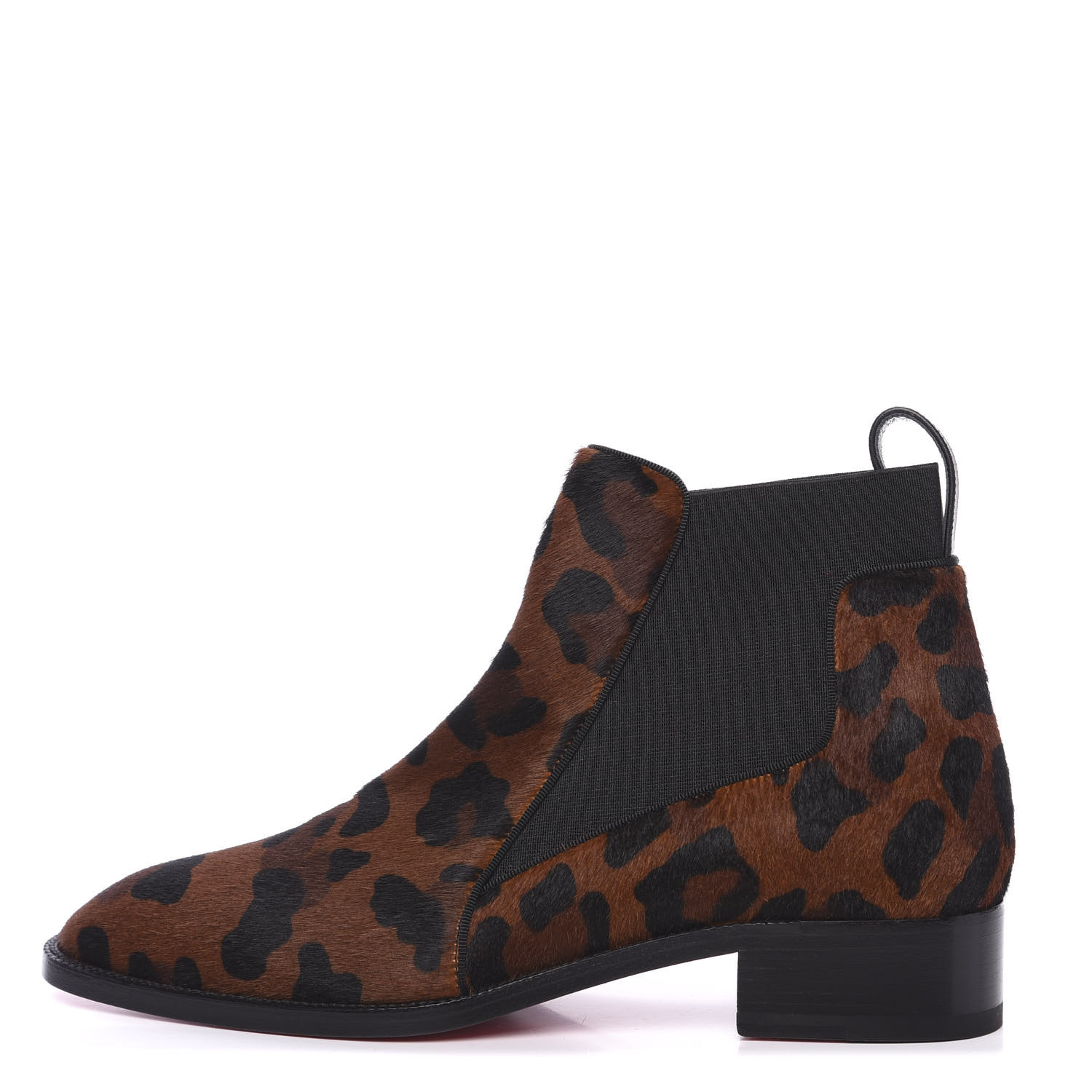 leopard print flat boots