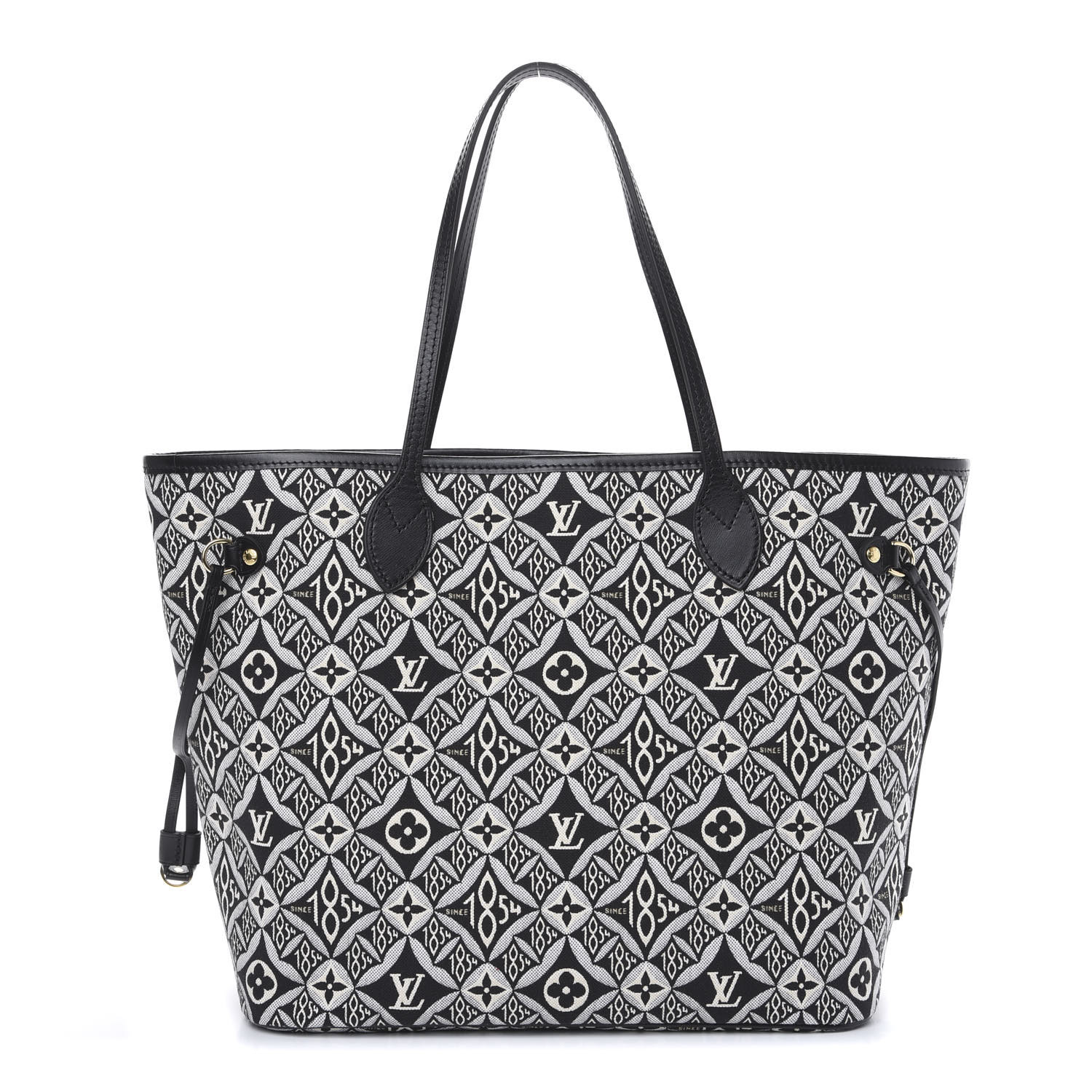 LOUIS VUITTON Jacquard Since 1854 Neverfull MM Grey 583787 | FASHIONPHILE