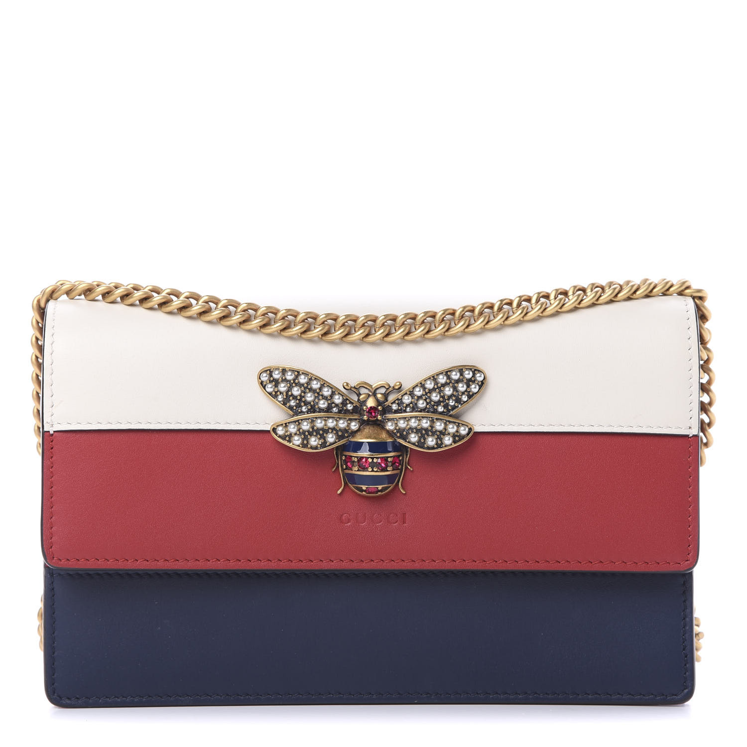 gucci red white and blue bag