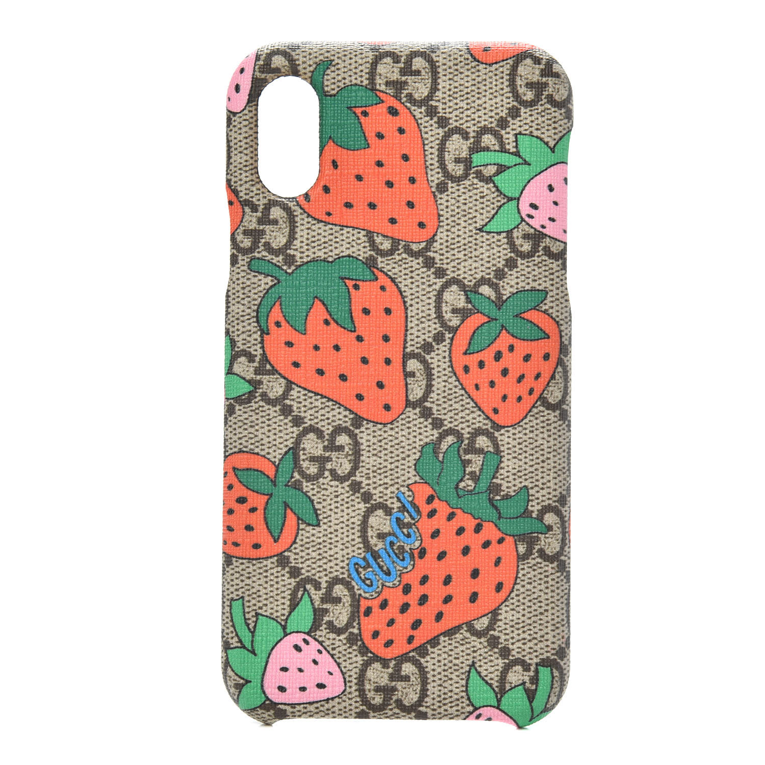 Gucci Gg Supreme Monogram Strawberry Iphone X Xs Case Fashionphile