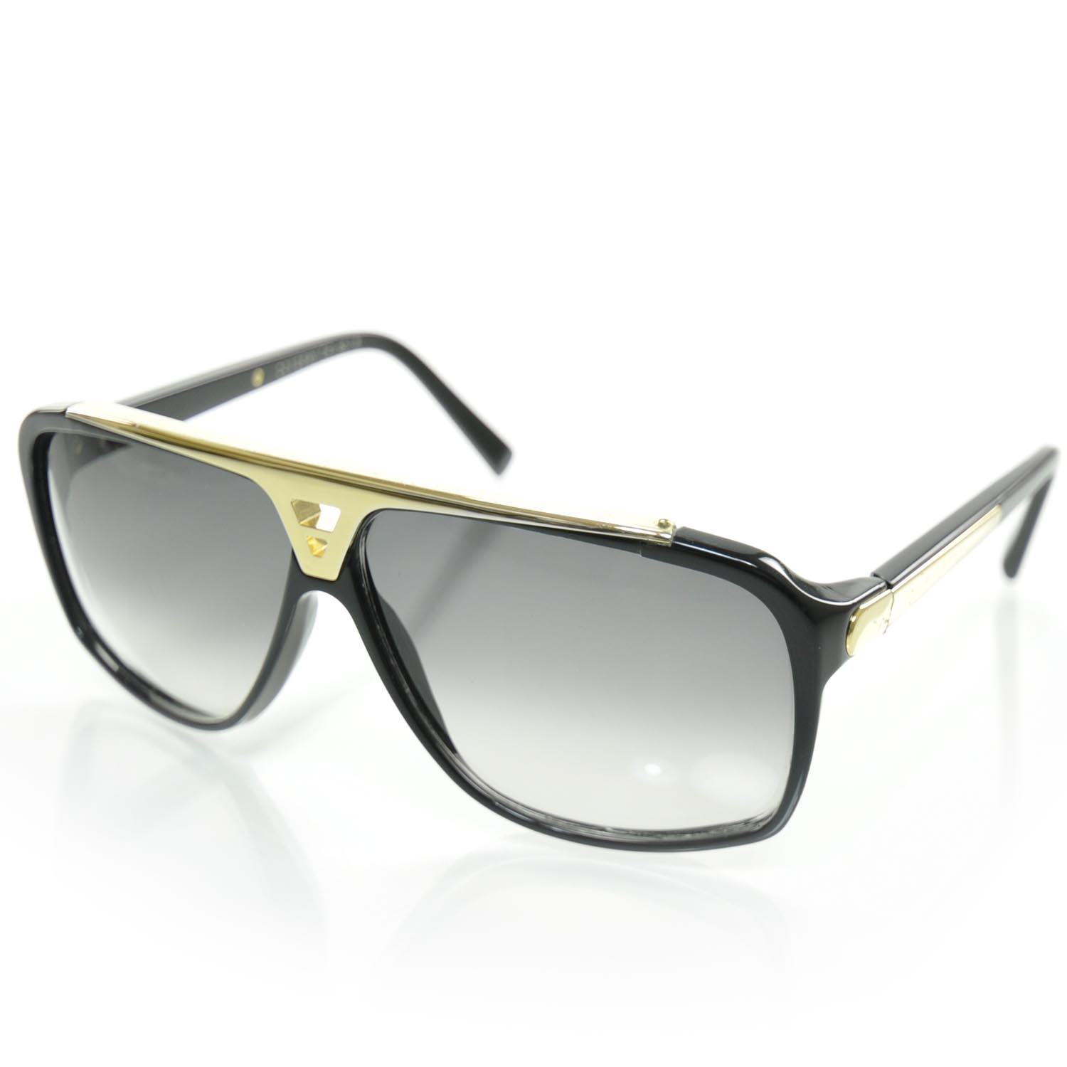 LOUIS VUITTON Evidence Sunglasses Black 24165