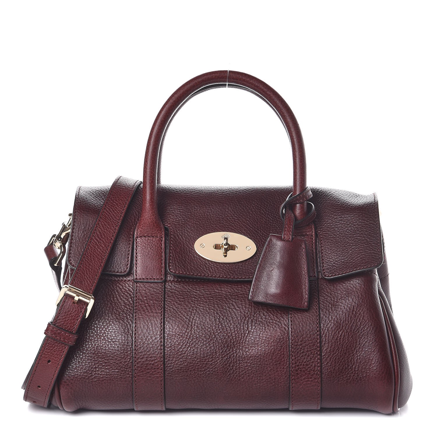 MULBERRY Soft Grain Calfskin Small Bayswater Oxblood 329683