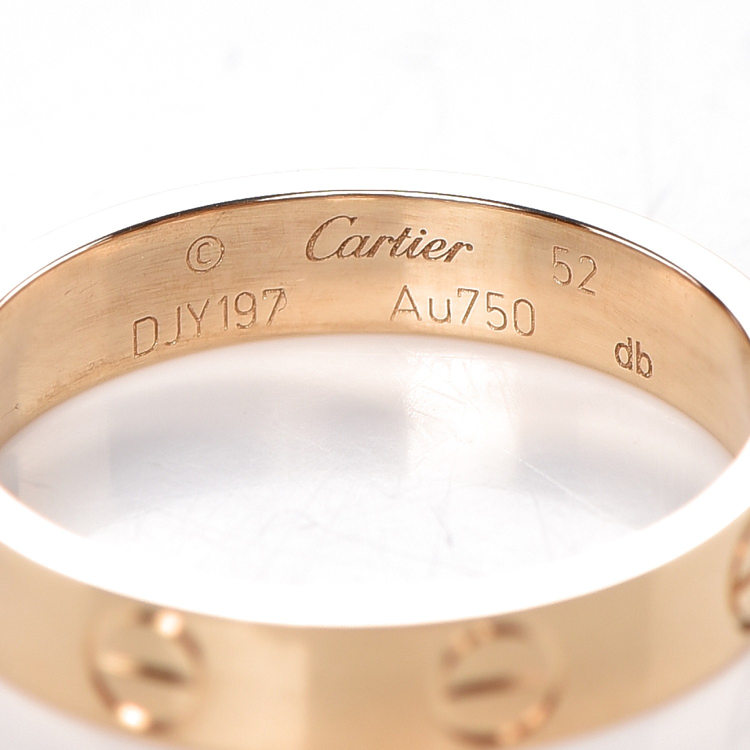 CARTIER 18K Yellow Gold 4mm LOVE Wedding Band Ring 52 6 236481   D4ceb8f3b6f5d76e025890e01fe31c59 