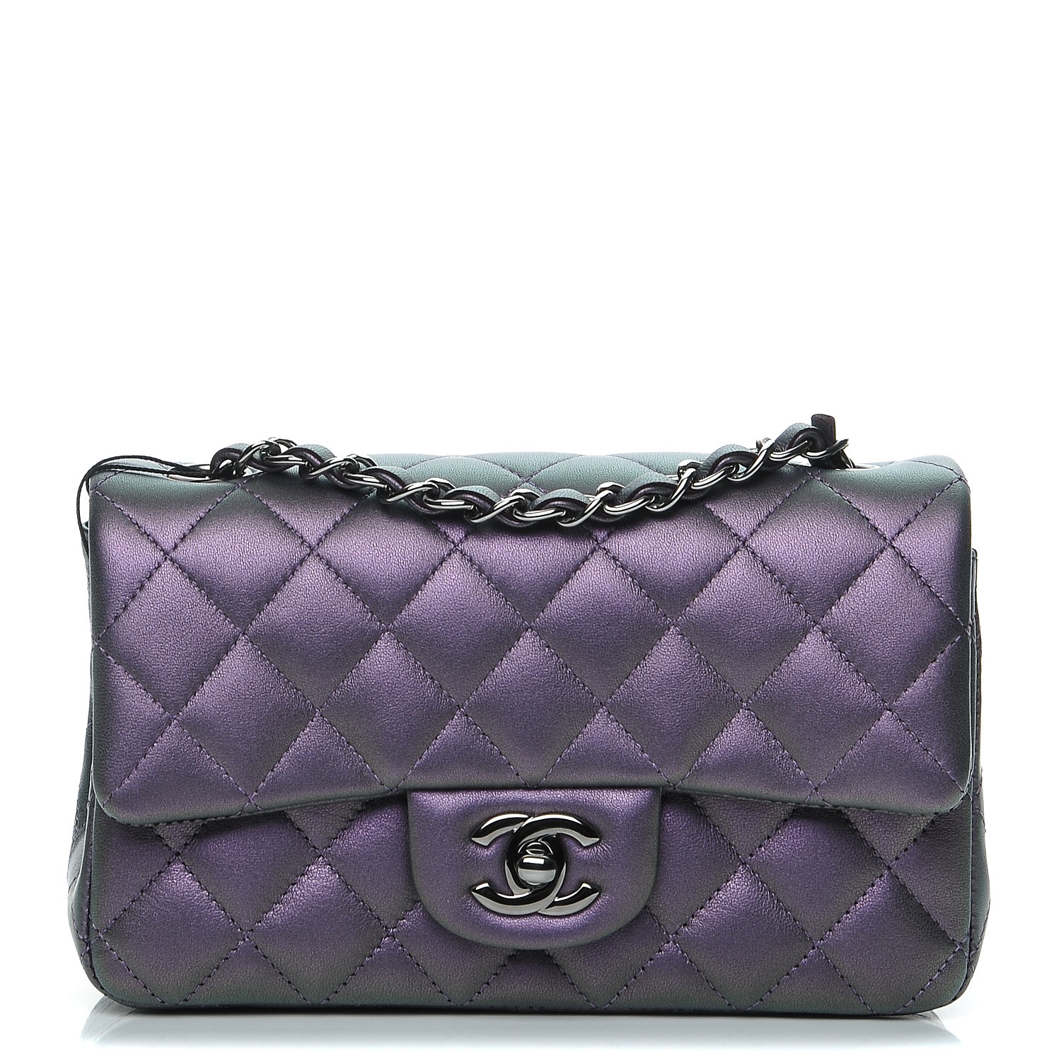 purple iridescent chanel bag