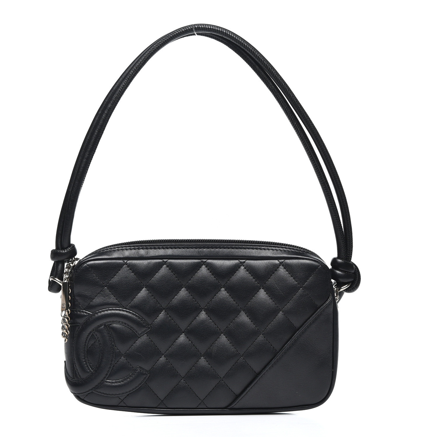 CHANEL Calfskin Quilted Cambon Pochette Black 536994