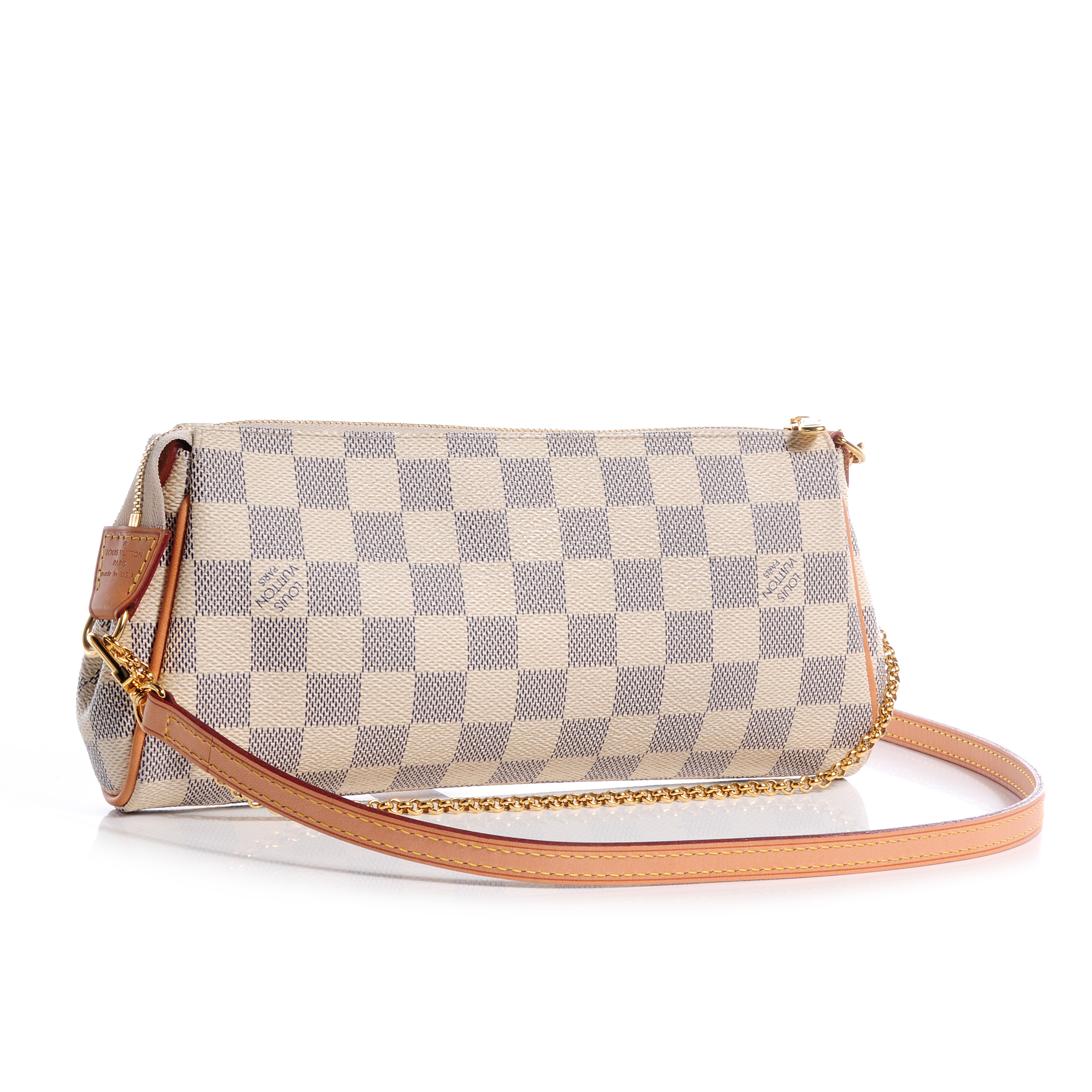 louis vuitton clutch damier azur