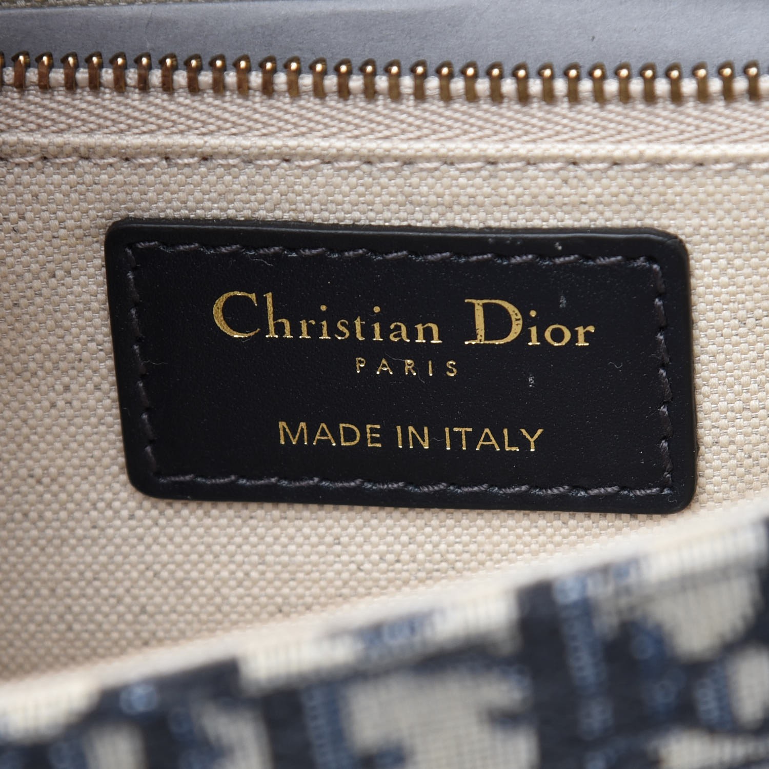 Christian Dior Oblique Dioraddict Small Flap Bag Navy Blue