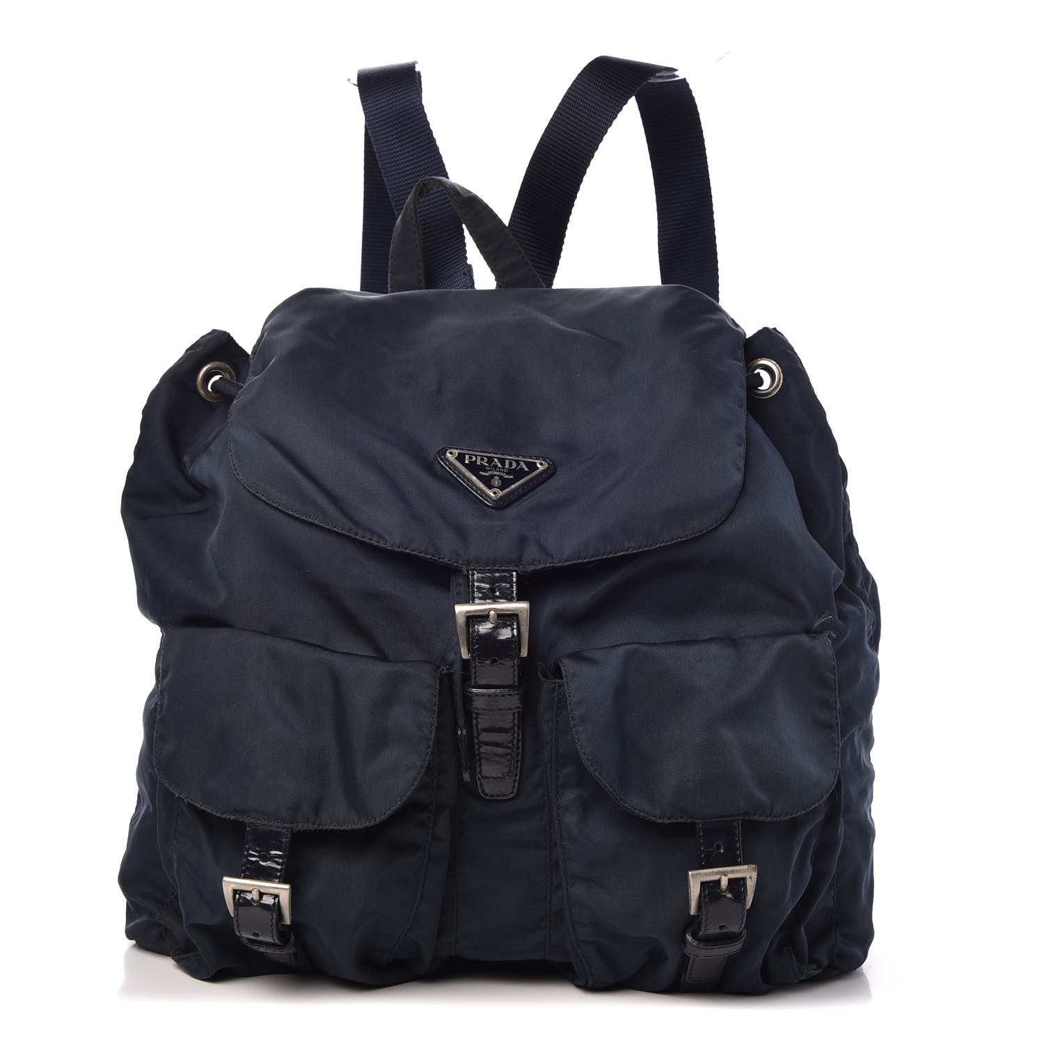 PRADA Tessuto Nylon Medium Backpack Blue 302666 | FASHIONPHILE