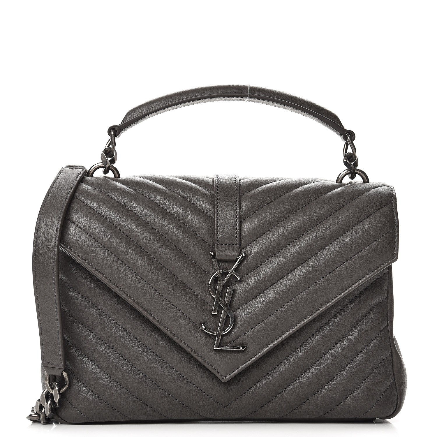 ysl medium college bag grey