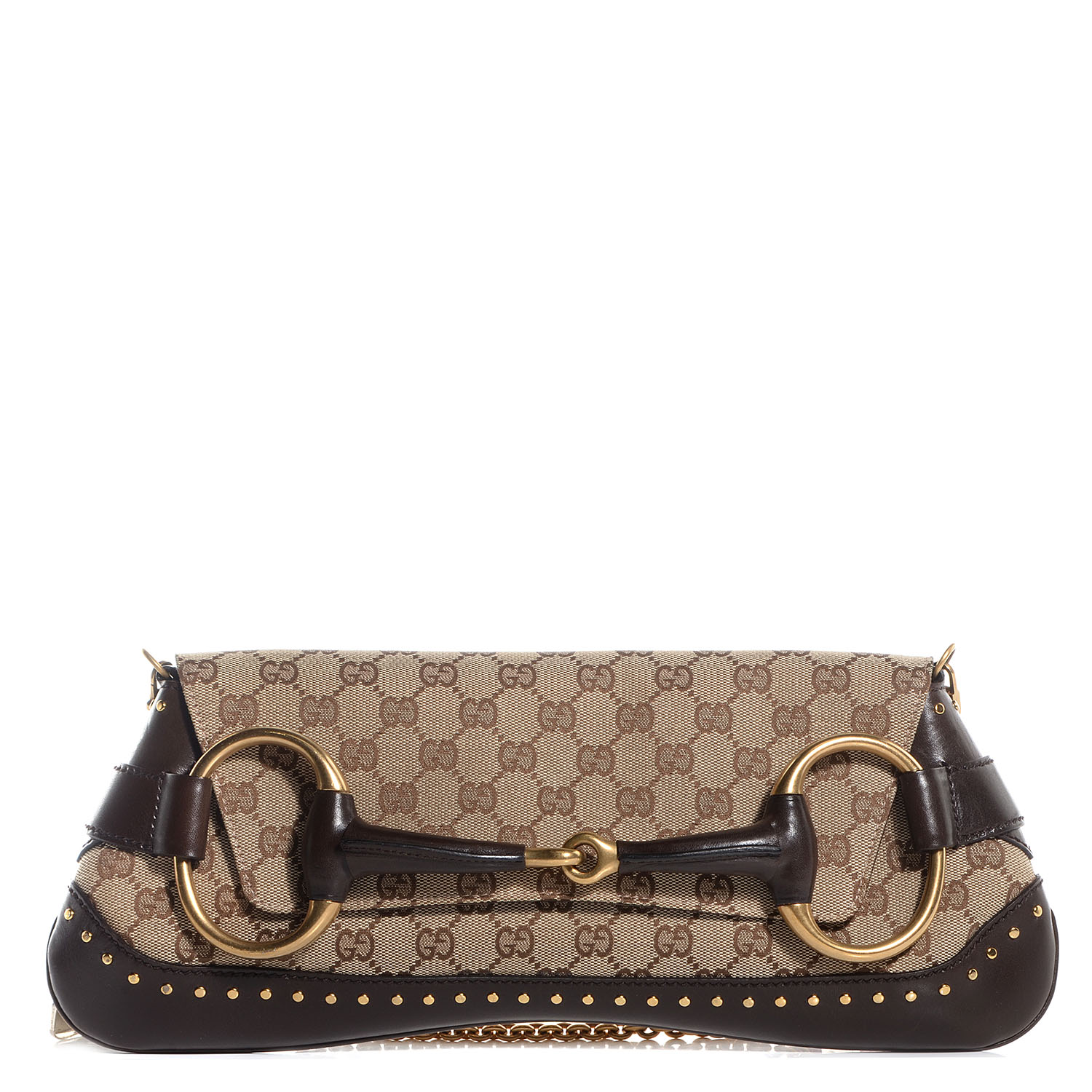 gucci monogram horsebit clutch