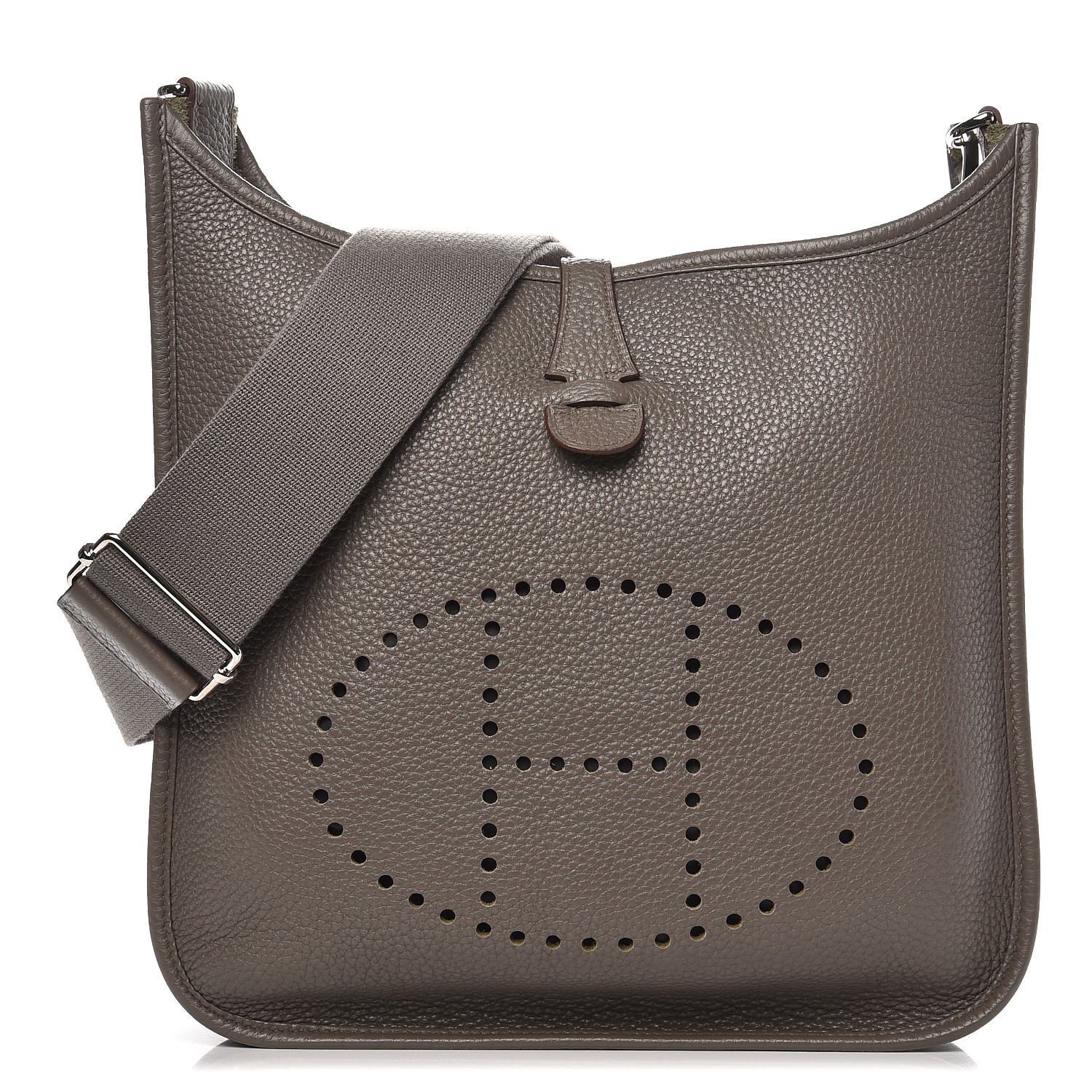 HERMES Taurillon Clemence Evelyne III PM Etain 254011