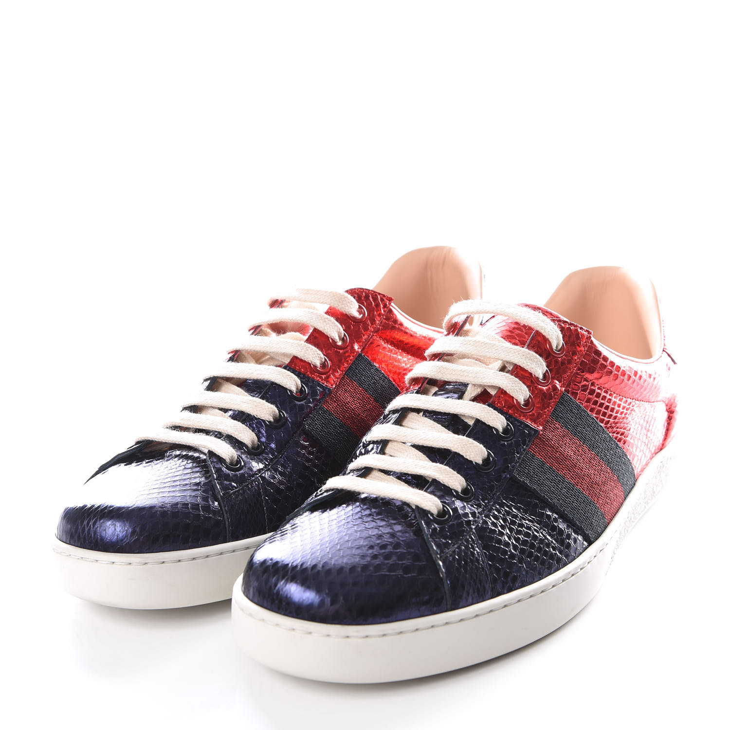 red and blue gucci sneakers