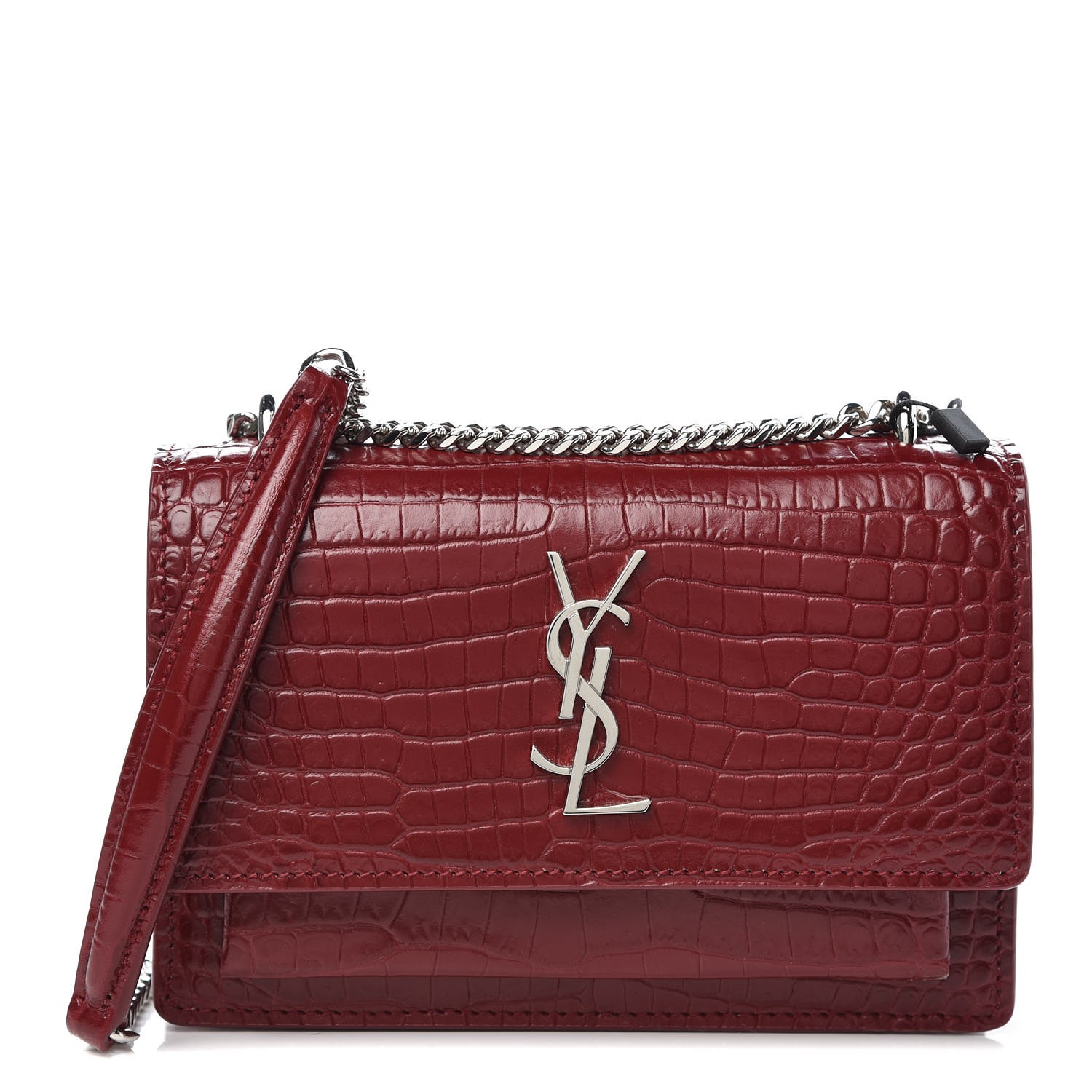 red ysl wallet on chain