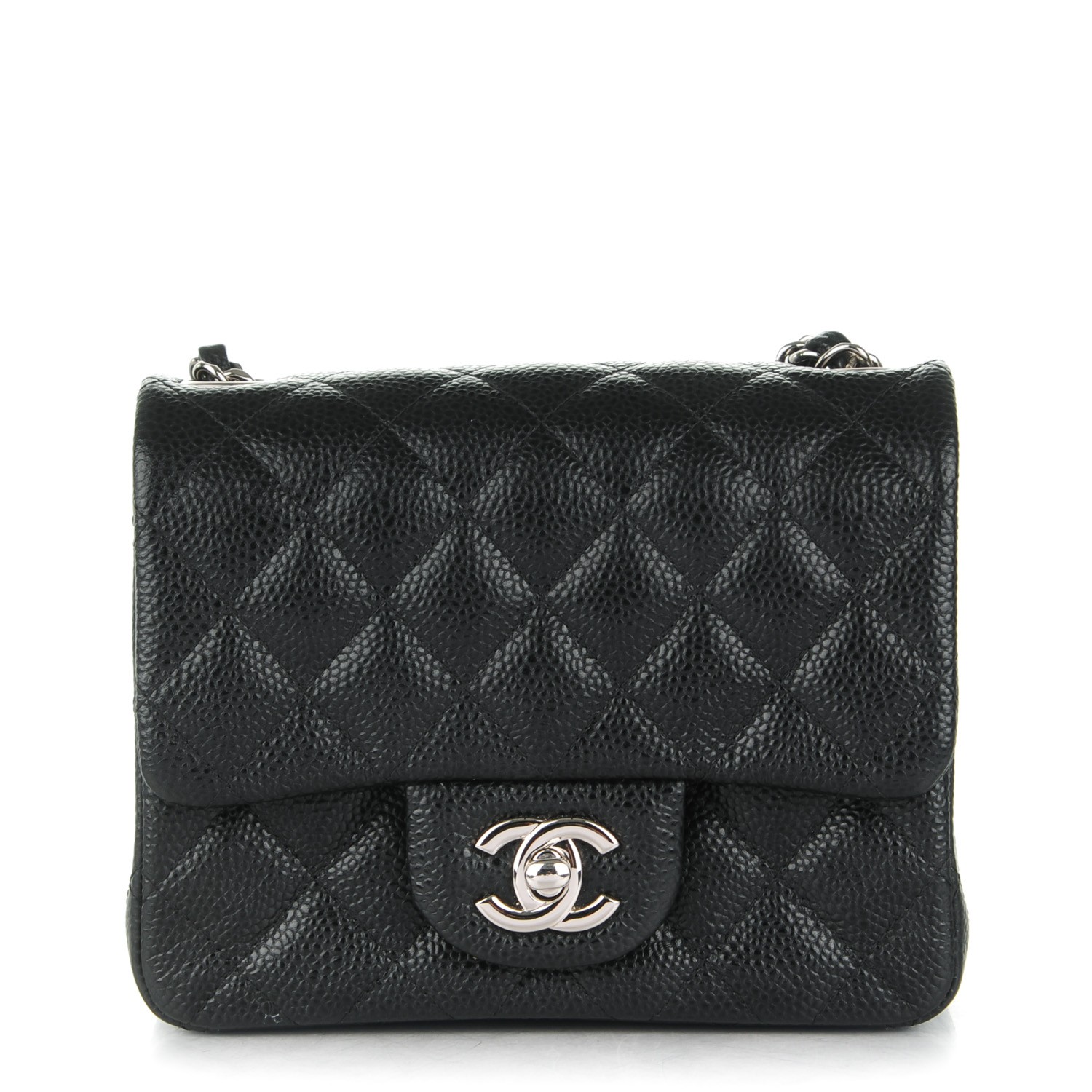 chanel caviar quilted mini rectangular flap black