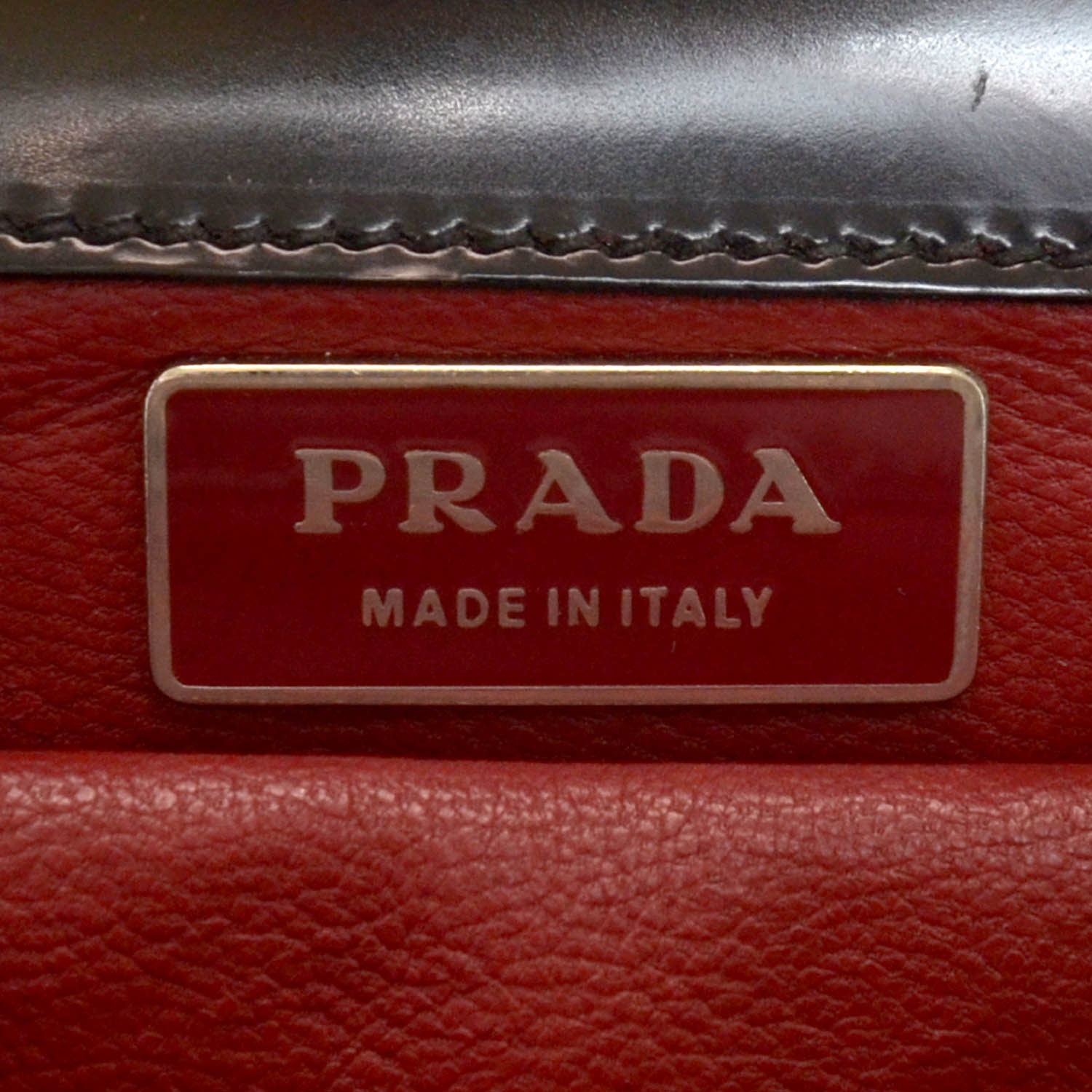 PRADA Spazzolato Logo Print Framed Bag Nero Black 37928