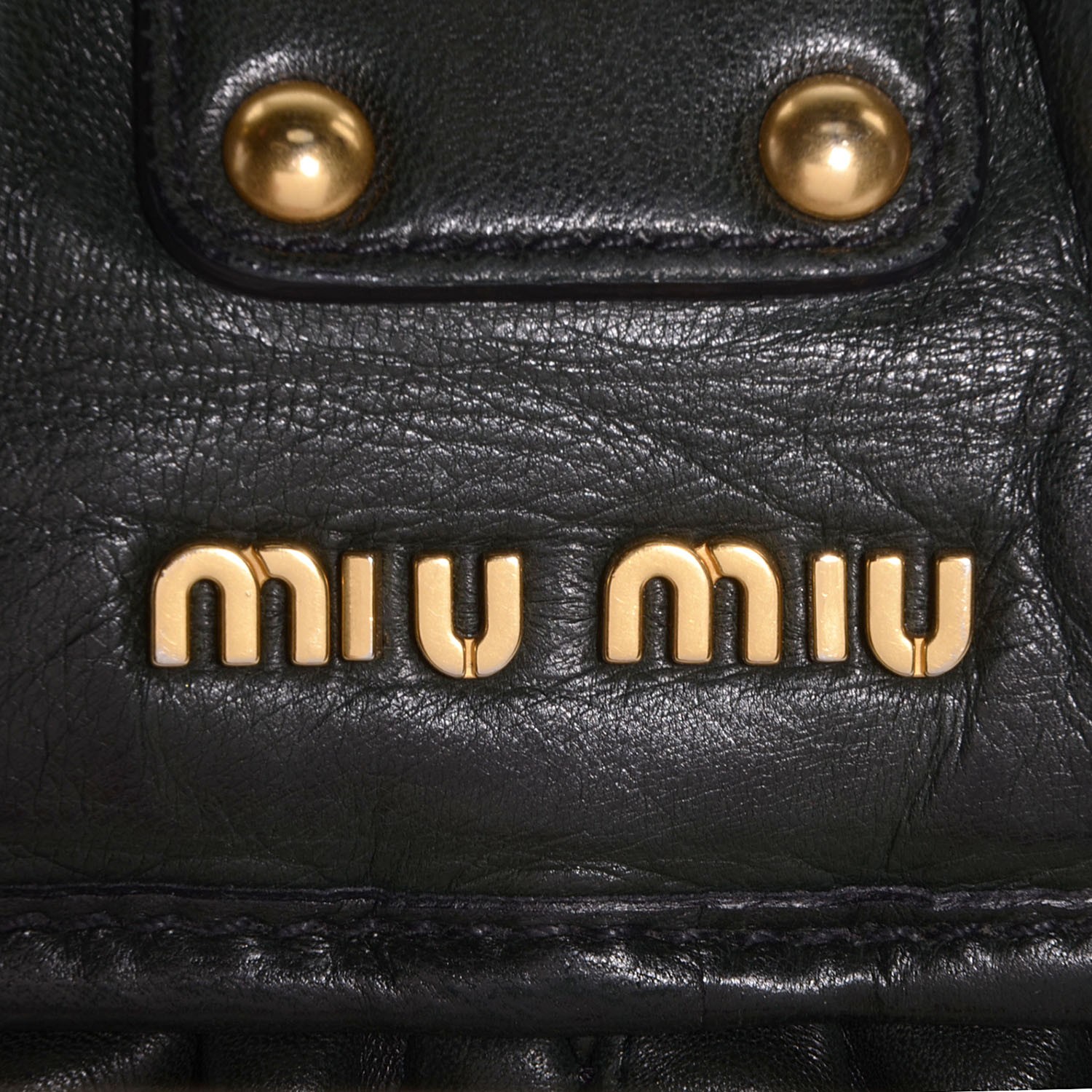 miu coffer matelassé nappa leather handbag