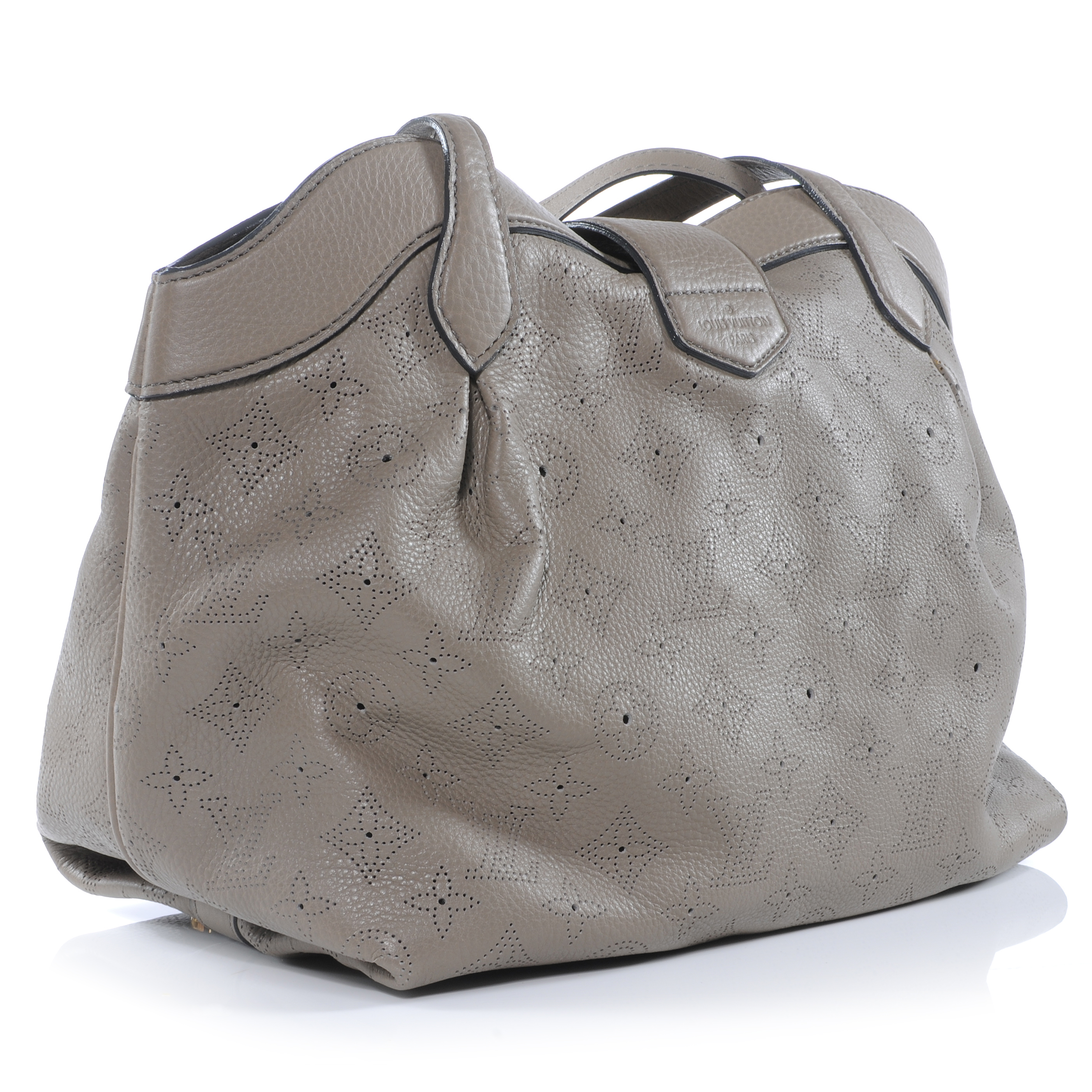 Louis Vuitton Cirrus PM Handbag Bag Monogram Mahina Leather Taupe