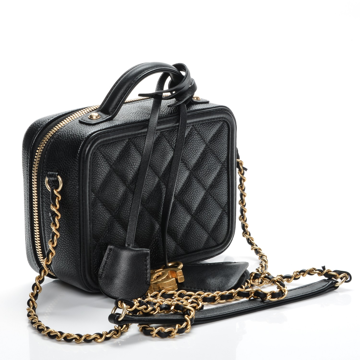 chanel caviar quilted small cc filigree vanity case