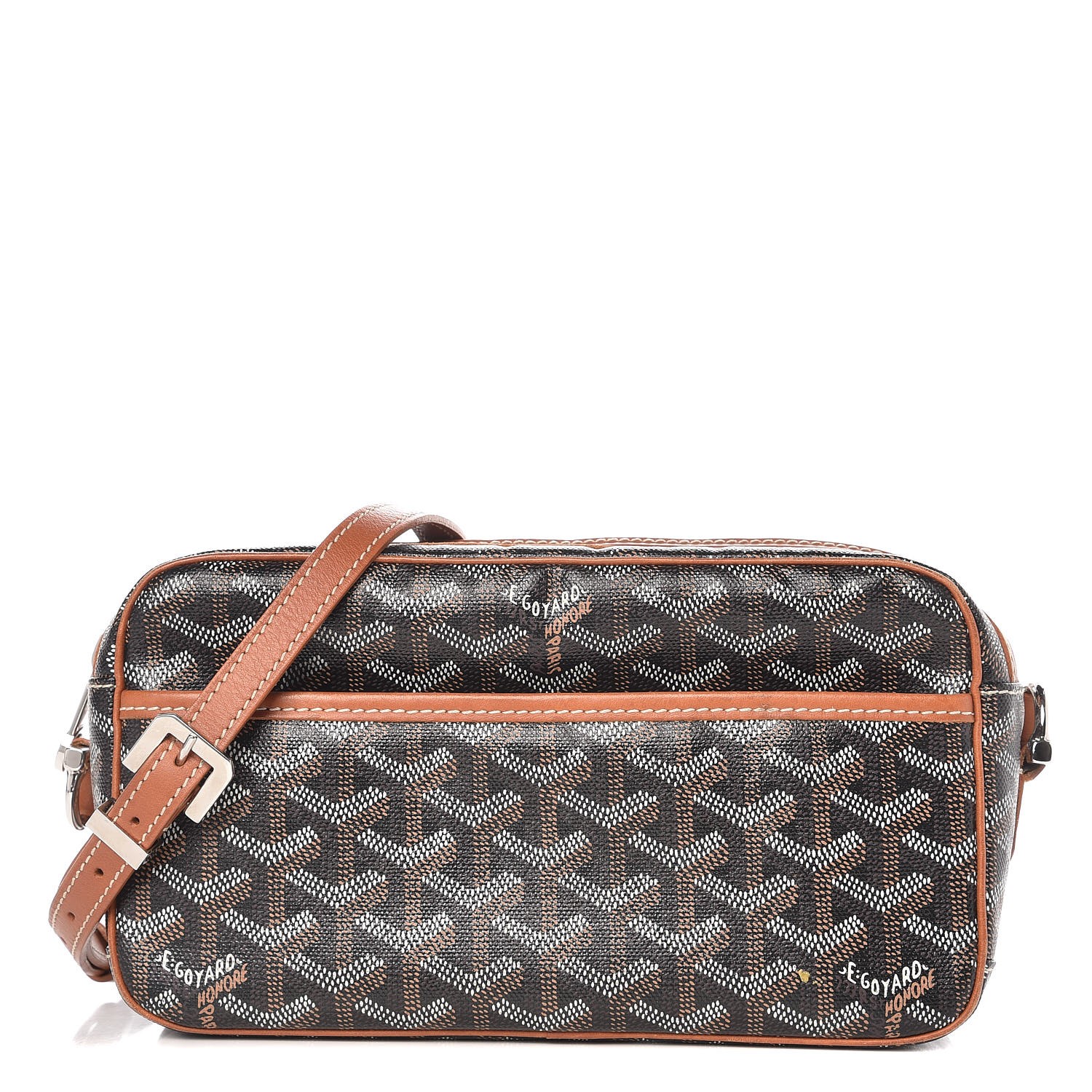 GOYARD Goyardine Amacapvert Crossbody Bag Black Gold 270866