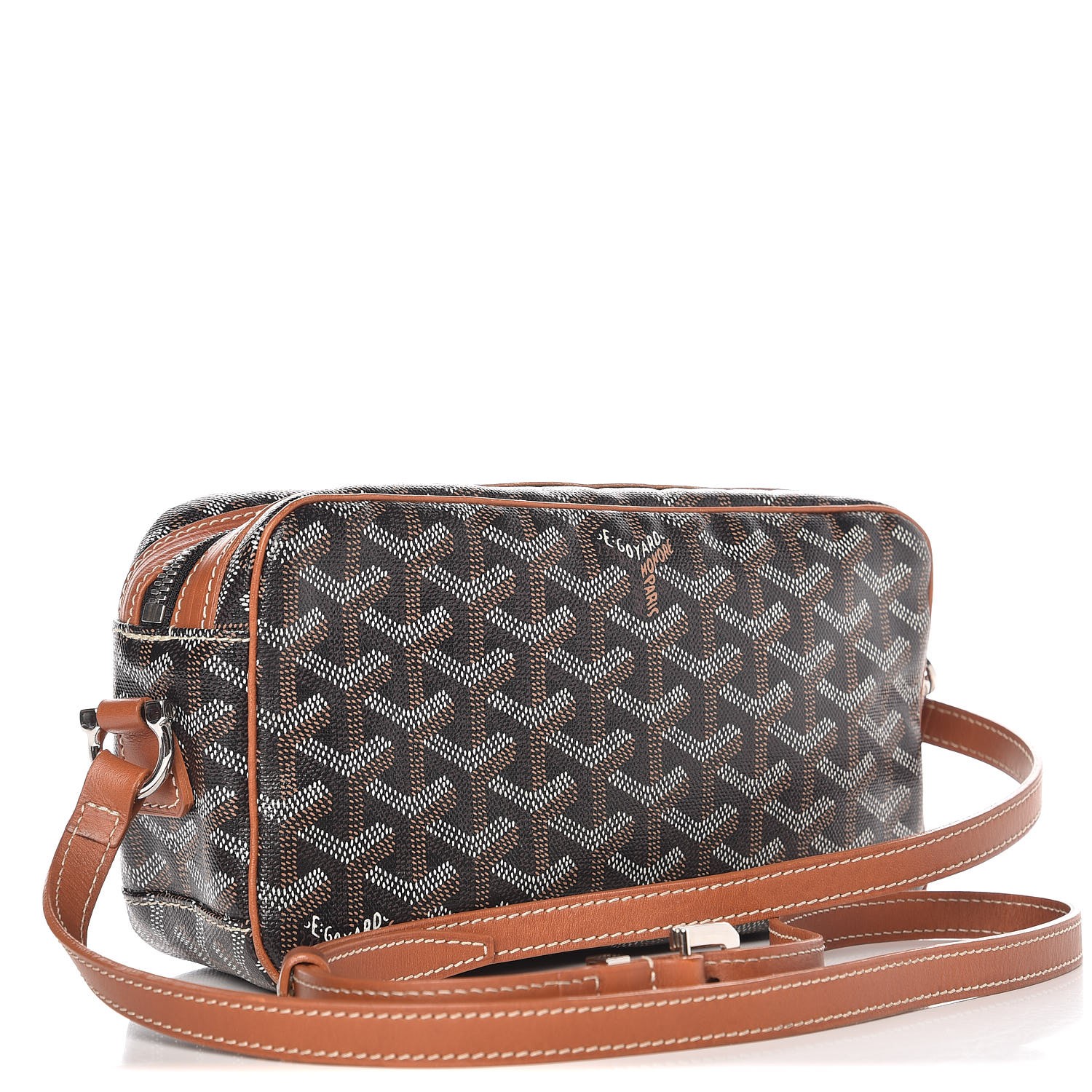 GOYARD Goyardine Amacapvert Crossbody Bag Black Gold 270866