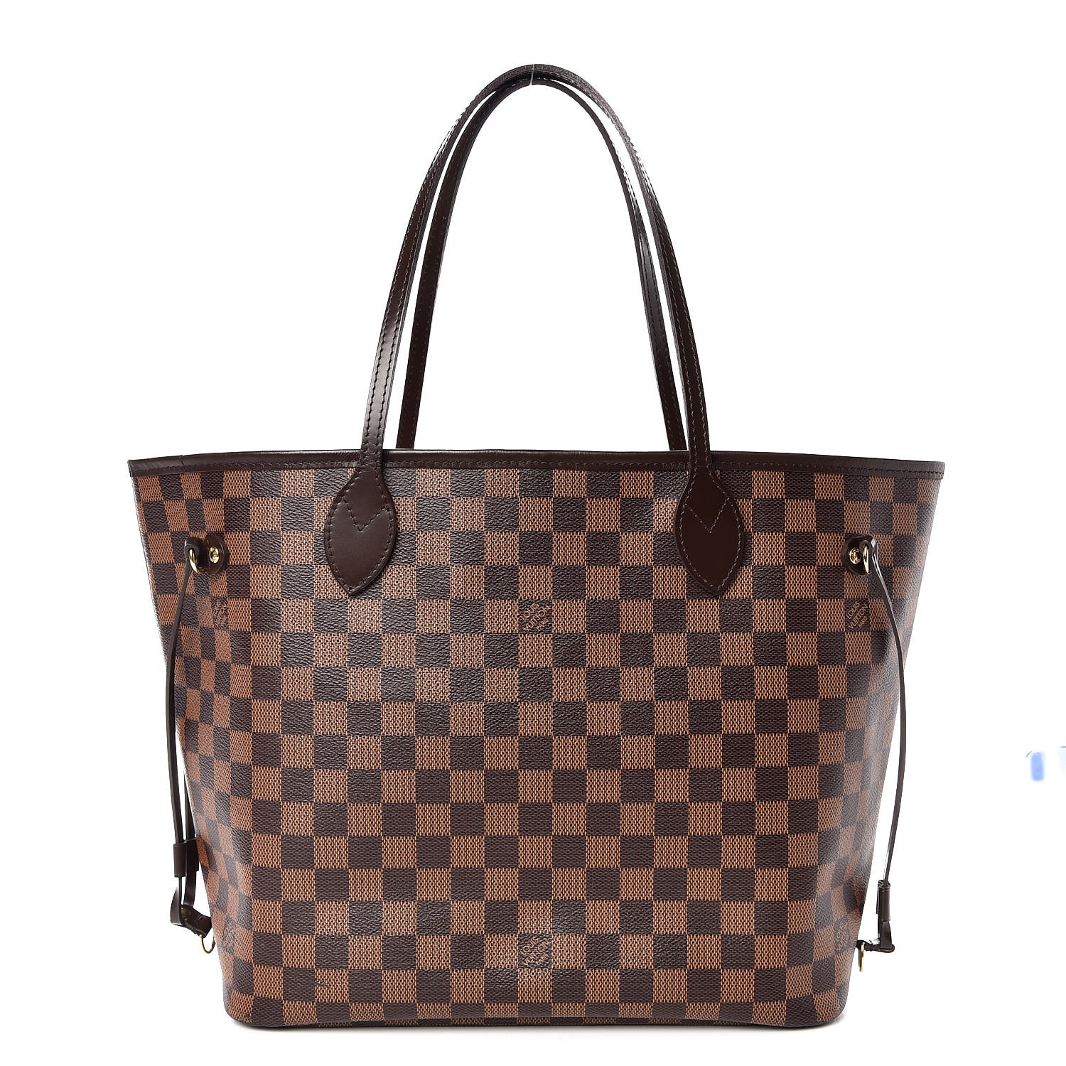 Louis Vuitton, Bags, Louis Vuitton Brown Leather Side Cinch Strap For The  Damier Ebene Neverfull Mm