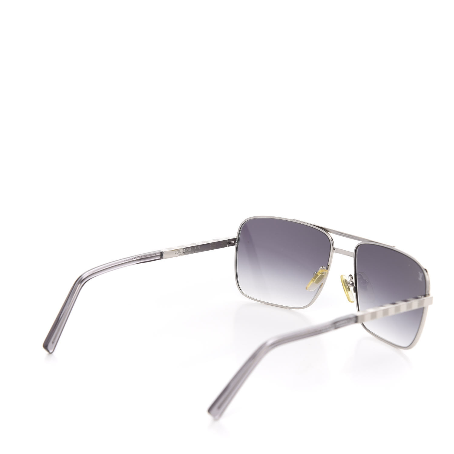 Louis Vuitton Damier Silvertone Metal Attitude Pilote Sunglasses-Z0340U -  Yoogi's Closet