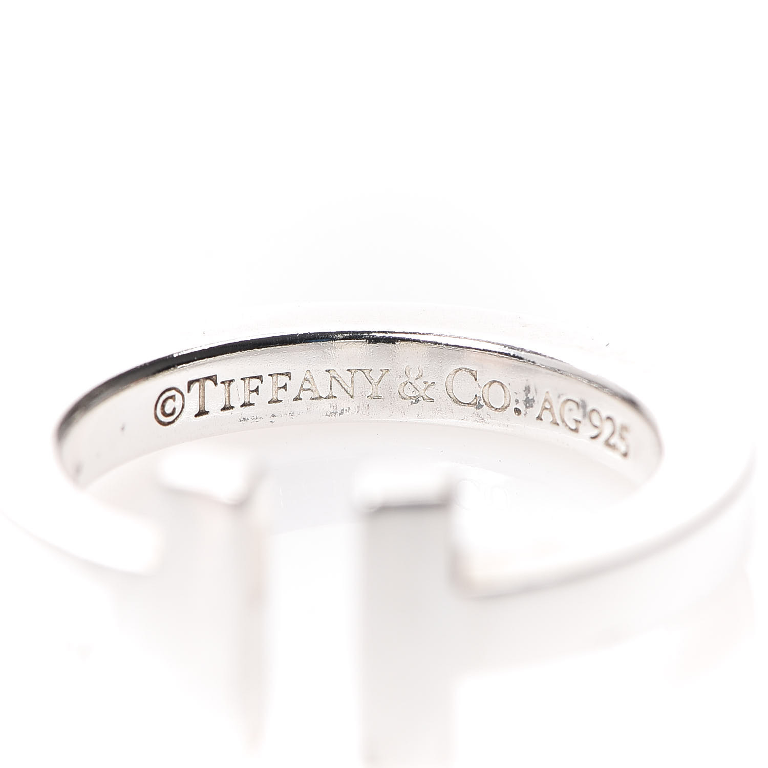 TIFFANY Sterling Silver T Square Ring 47 4 563198 | FASHIONPHILE